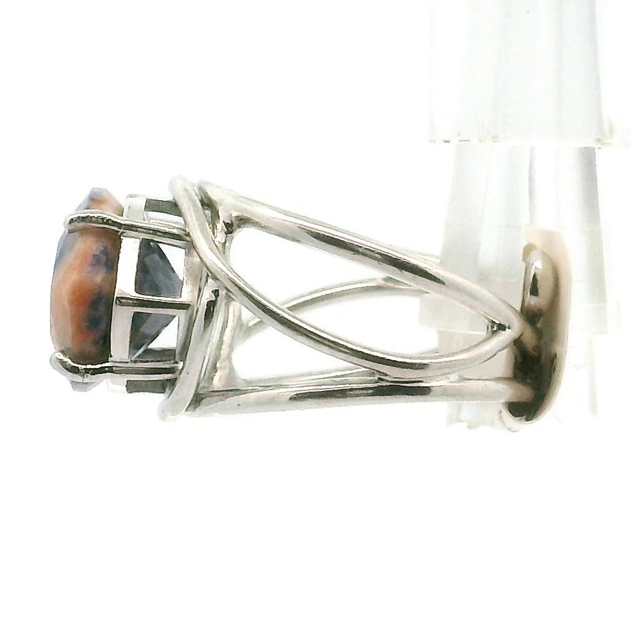 Sodalite Cuff Ring .925 Silver for Dream Recall and Relaxation