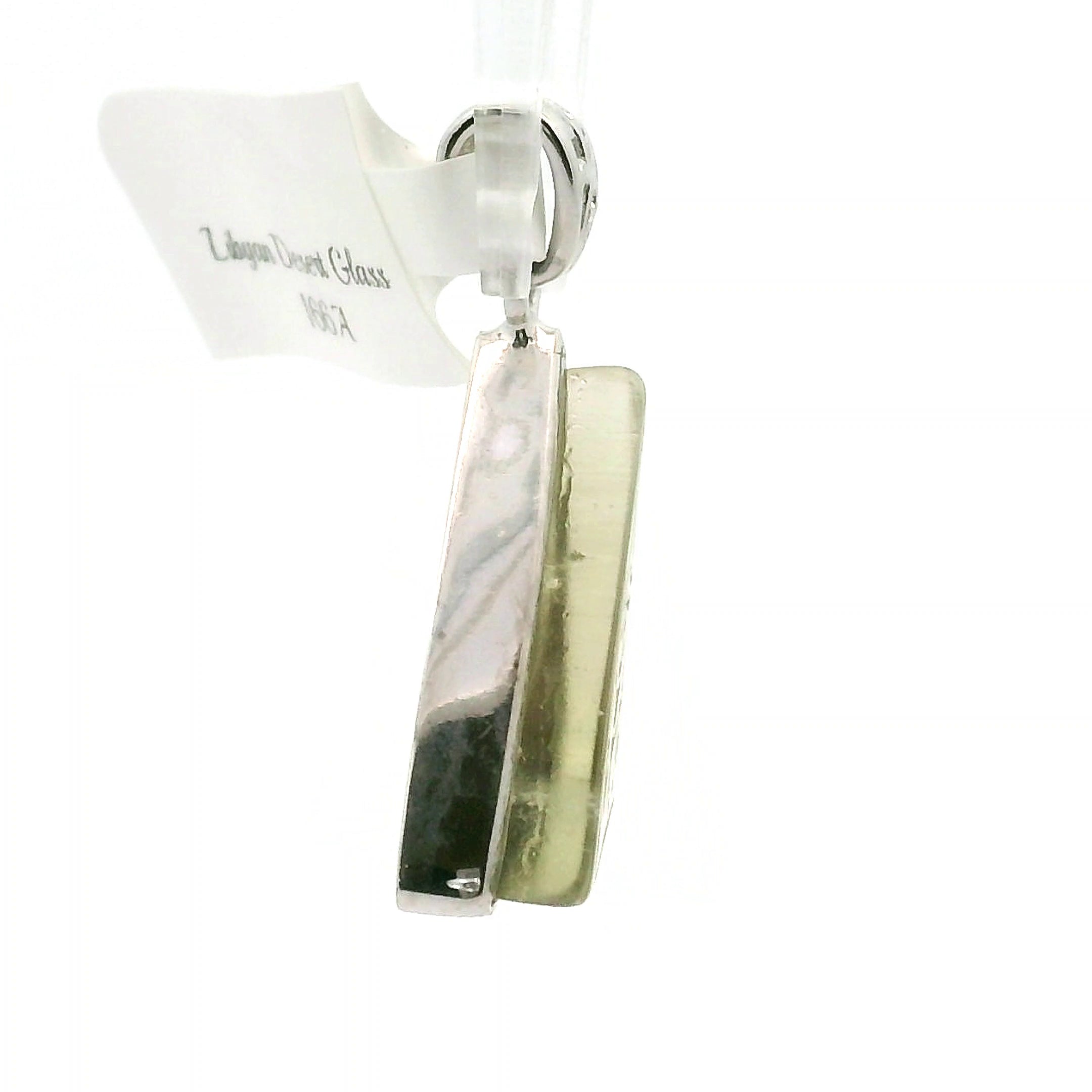 Libyan Desert Glass Engraved Eye of Ra Pendant.925 Silver for Wisdom and a Shield of Protection