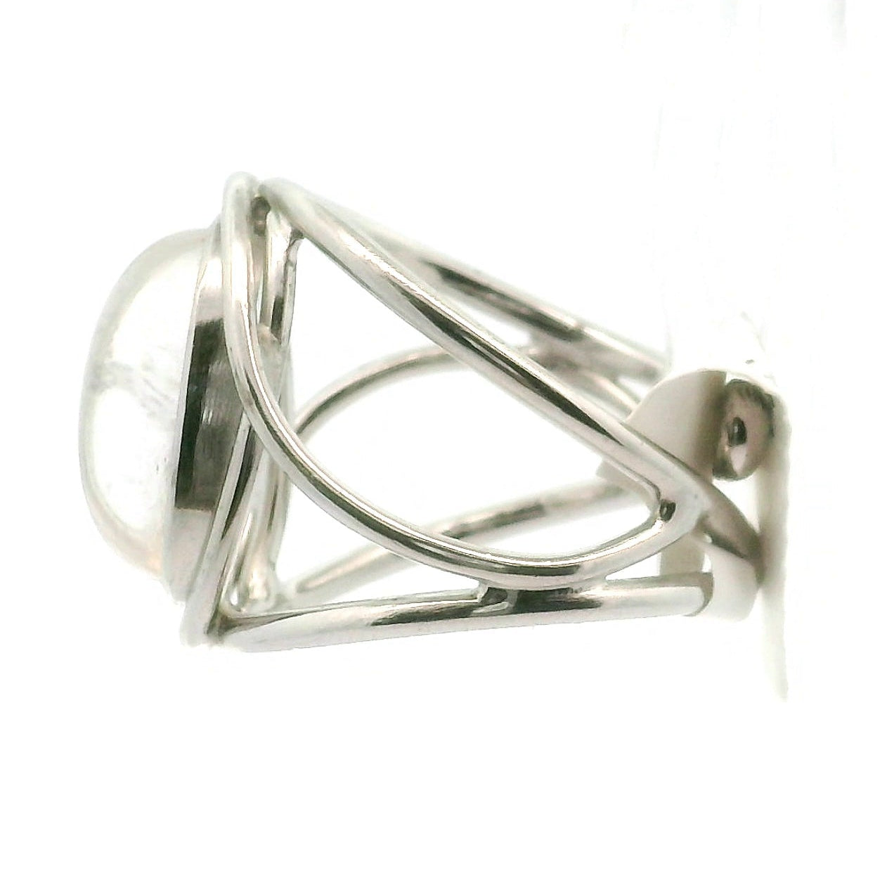 Manifestation Quartz Cuff Ring .925 Silver for Intention Setting and Manifesting your Desires
