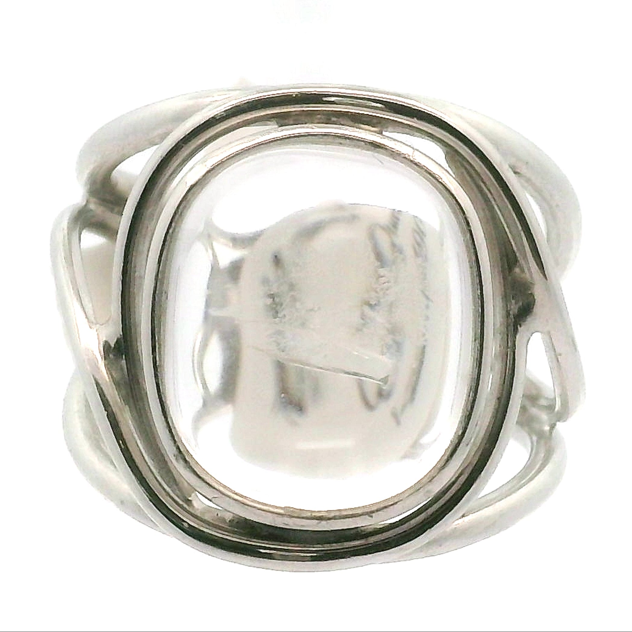 Manifestation Quartz Cuff Ring .925 Silver for Intention Setting and Manifesting your Desires