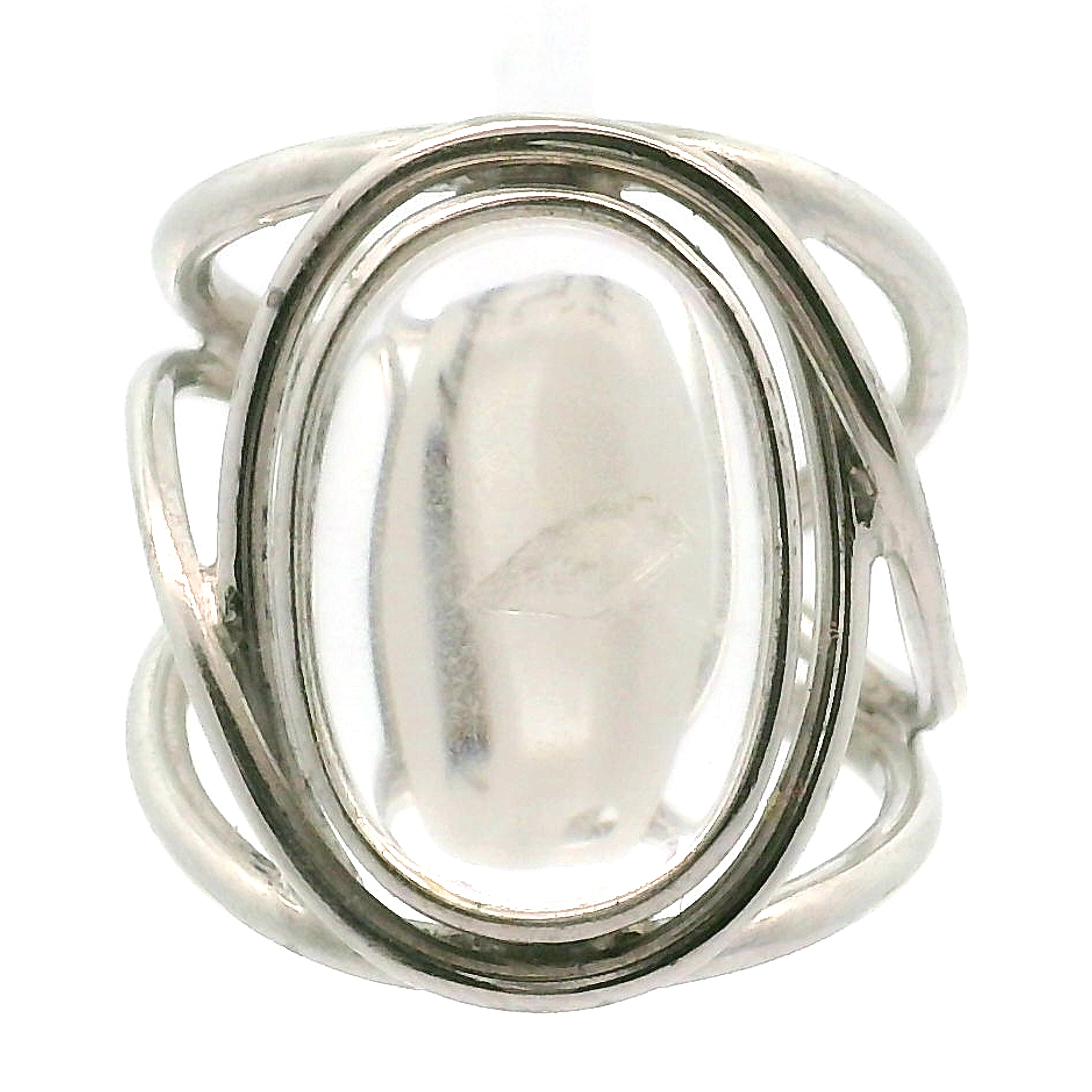 Manifestation Quartz Cuff Ring .925 Silver for Intention Setting and Manifesting your Desires