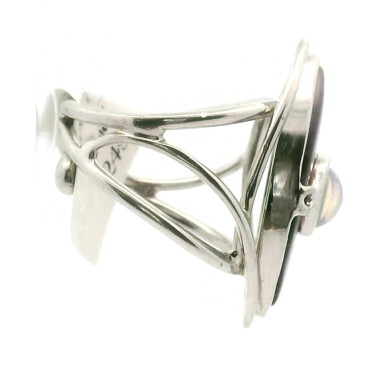 Super 7 with Opal Cuff Ring .925 Silver for Creating Your Dream Life and Angelic Guidance