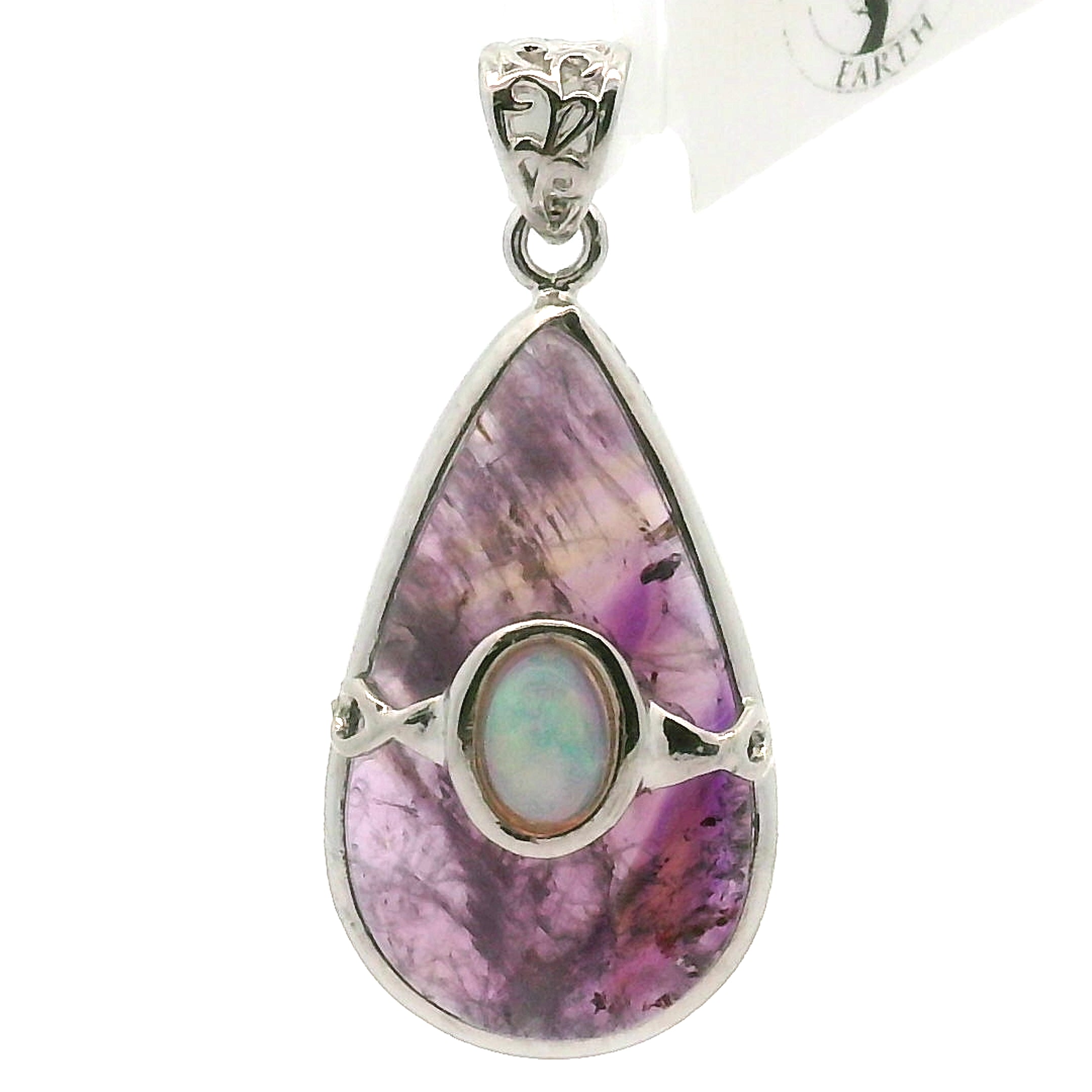 Super 7 with Opal Pendant .925 Silver for Creating Your Dream Life and Angelic Guidance