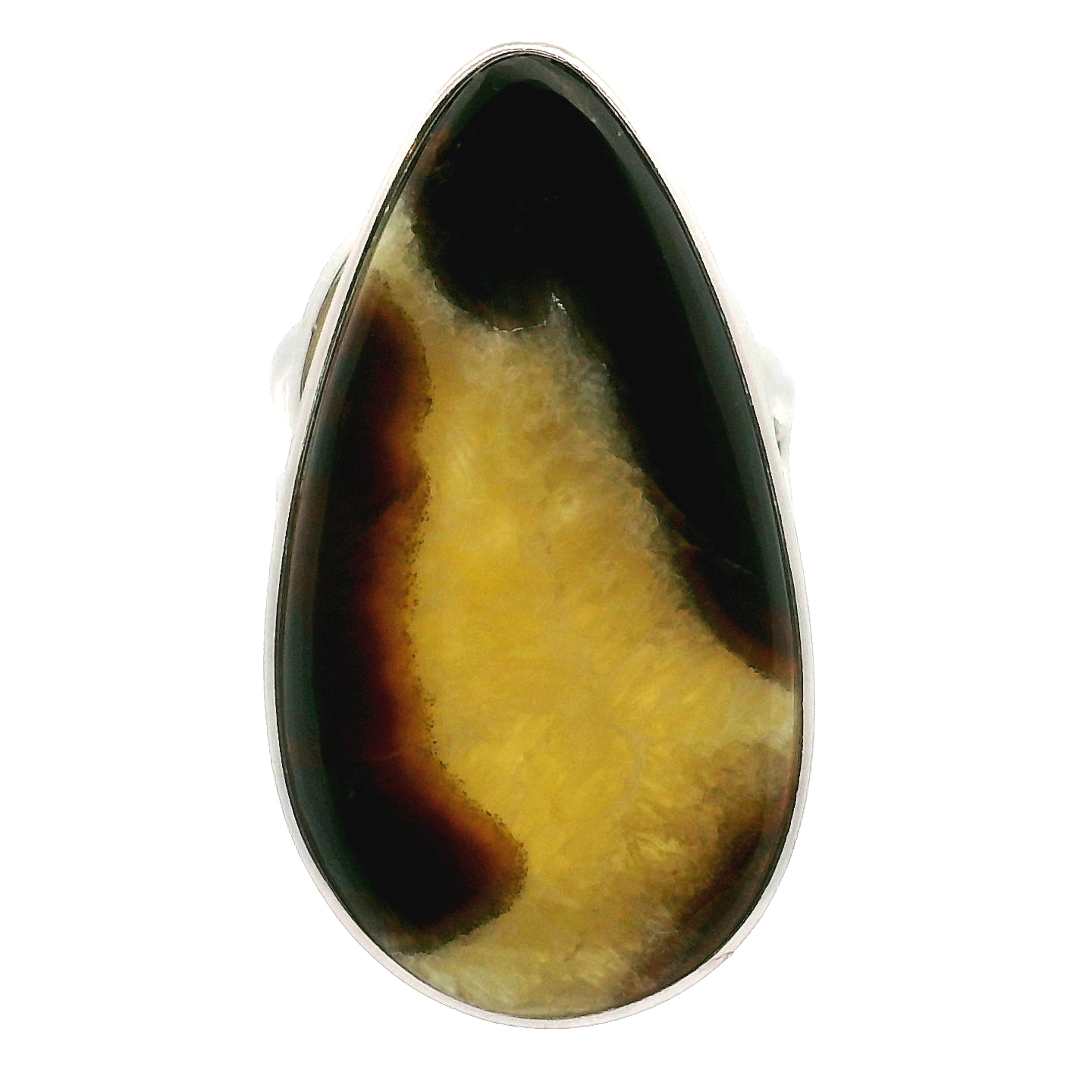 Septarian with Pyrite Cuff Ring 925 Silver for Grounding, Confidence and Transformation
