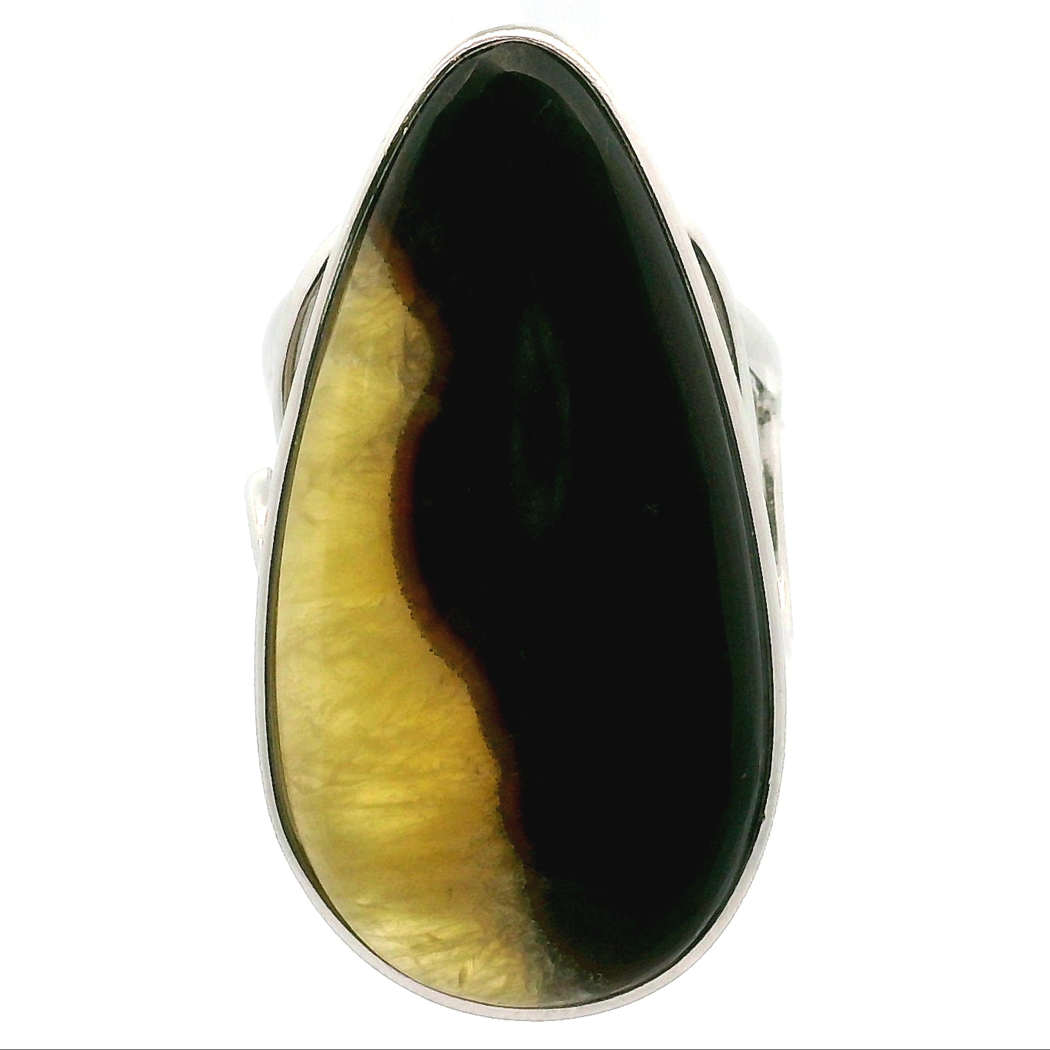 Septarian with Pyrite Cuff Ring 925 Silver for Grounding, Confidence and Transformation