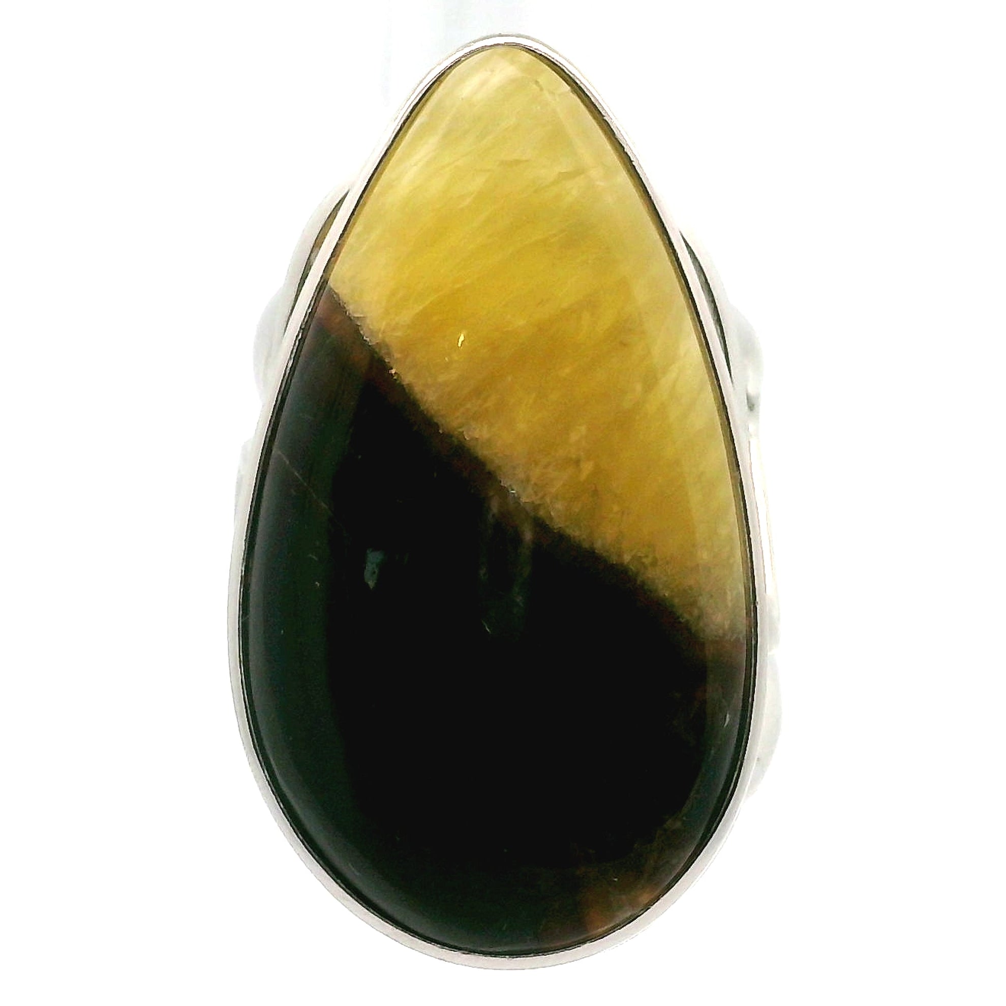 Septarian with Pyrite Cuff Ring 925 Silver for Grounding, Confidence and Transformation