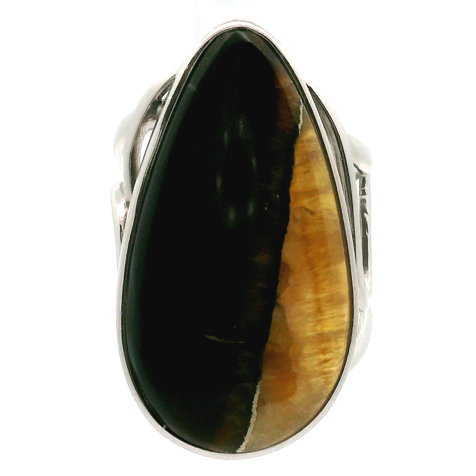 Septarian with Pyrite Cuff Ring 925 Silver for Grounding, Confidence and Transformation