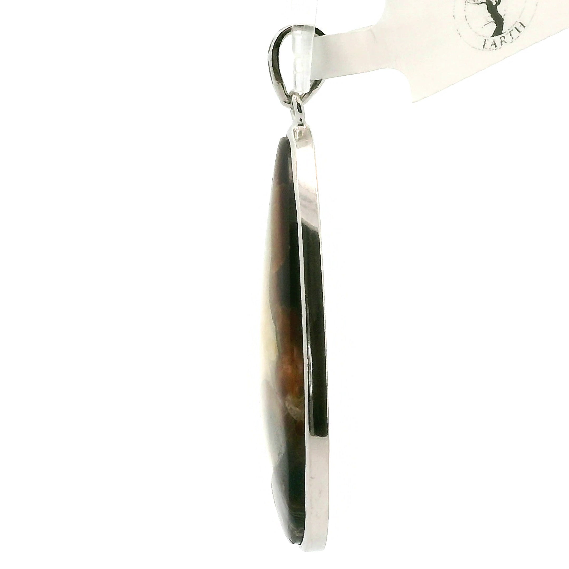 Septarian with Pyrite Pendant .925 Silver for Grounding, Confidence and Transformation