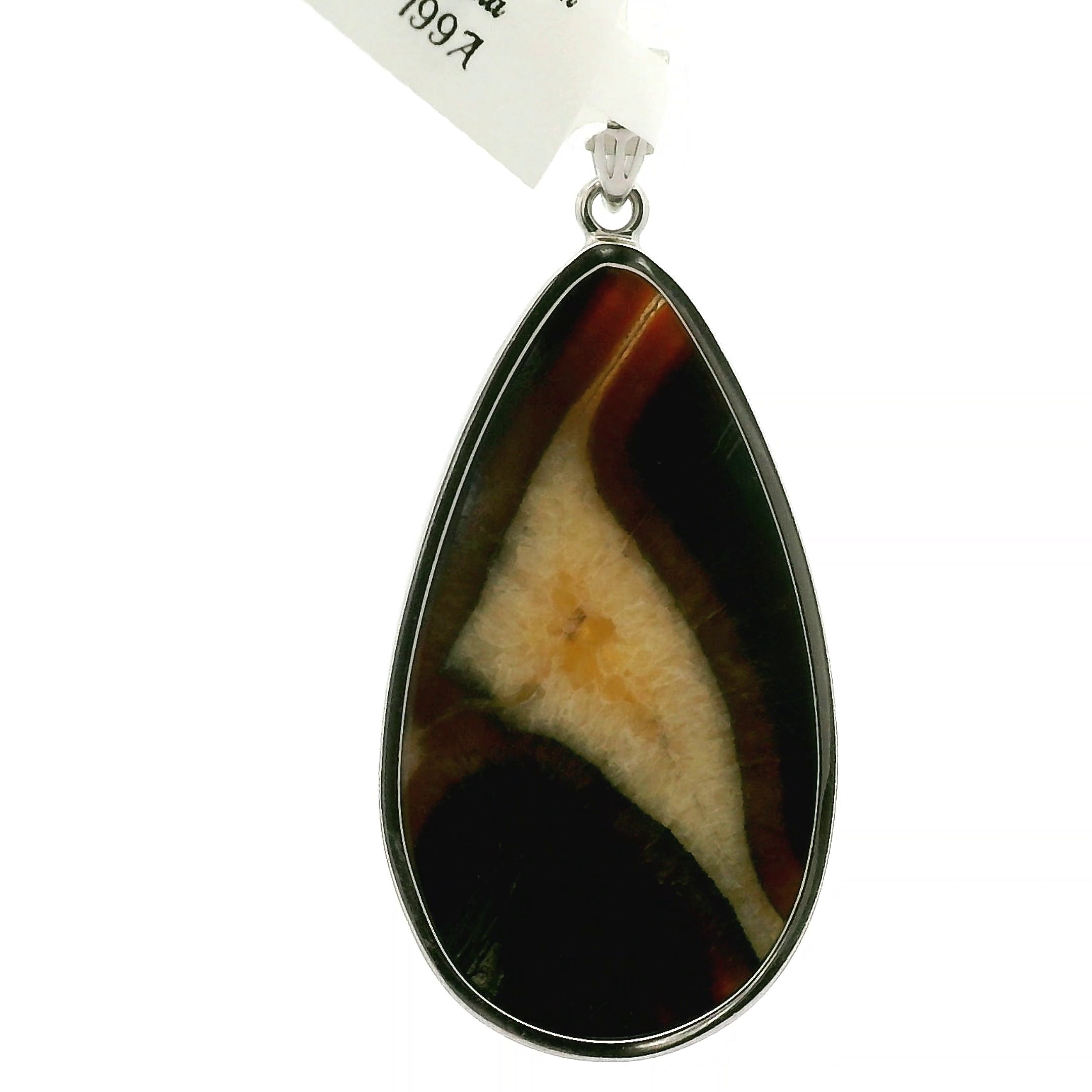 Septarian with Pyrite Pendant .925 Silver for Grounding, Confidence and Transformation