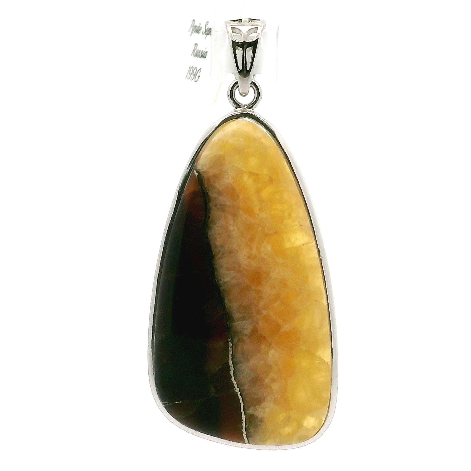 Septarian with Pyrite Pendant .925 Silver for Grounding, Confidence and Transformation