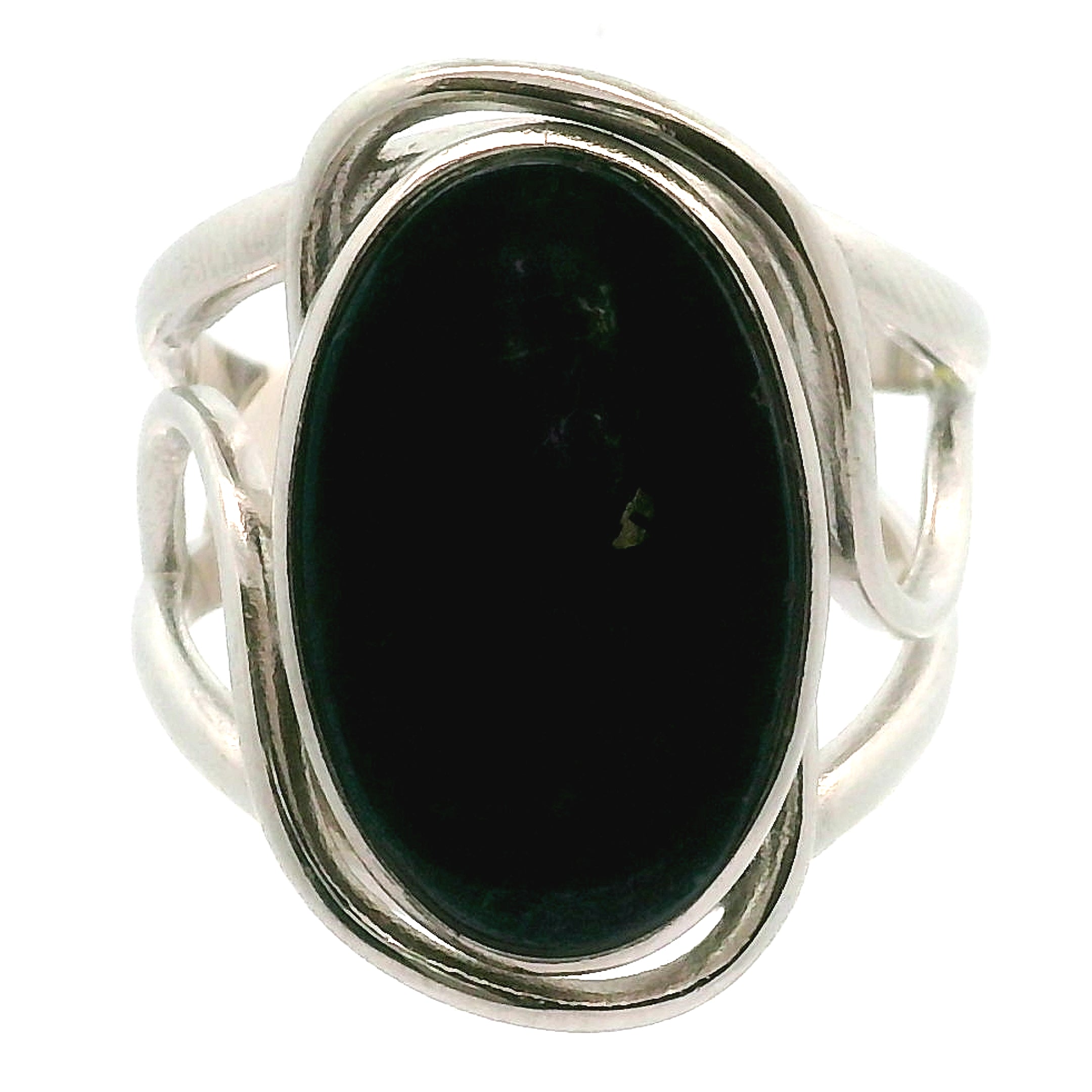 Covellite Cuff Ring .925 Silver for Access to Akashic Records