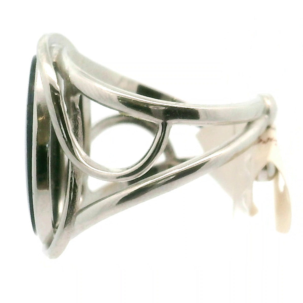 Covellite Cuff Ring .925 Silver for Access to Akashic Records
