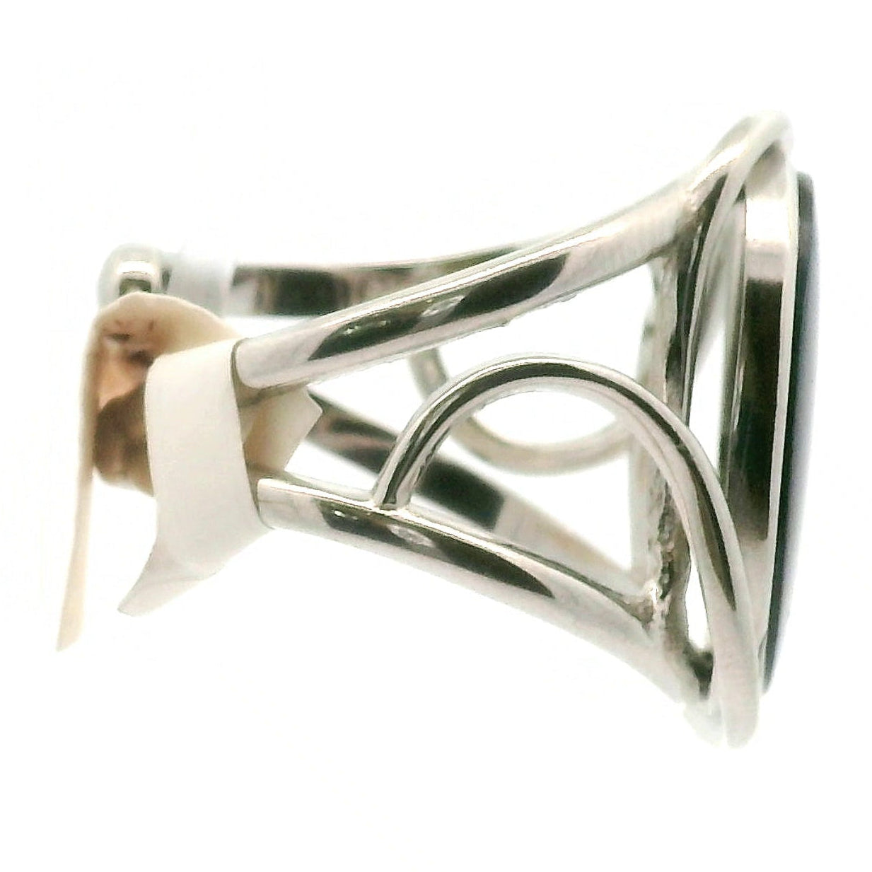 Covellite Cuff Ring .925 Silver for Access to Akashic Records