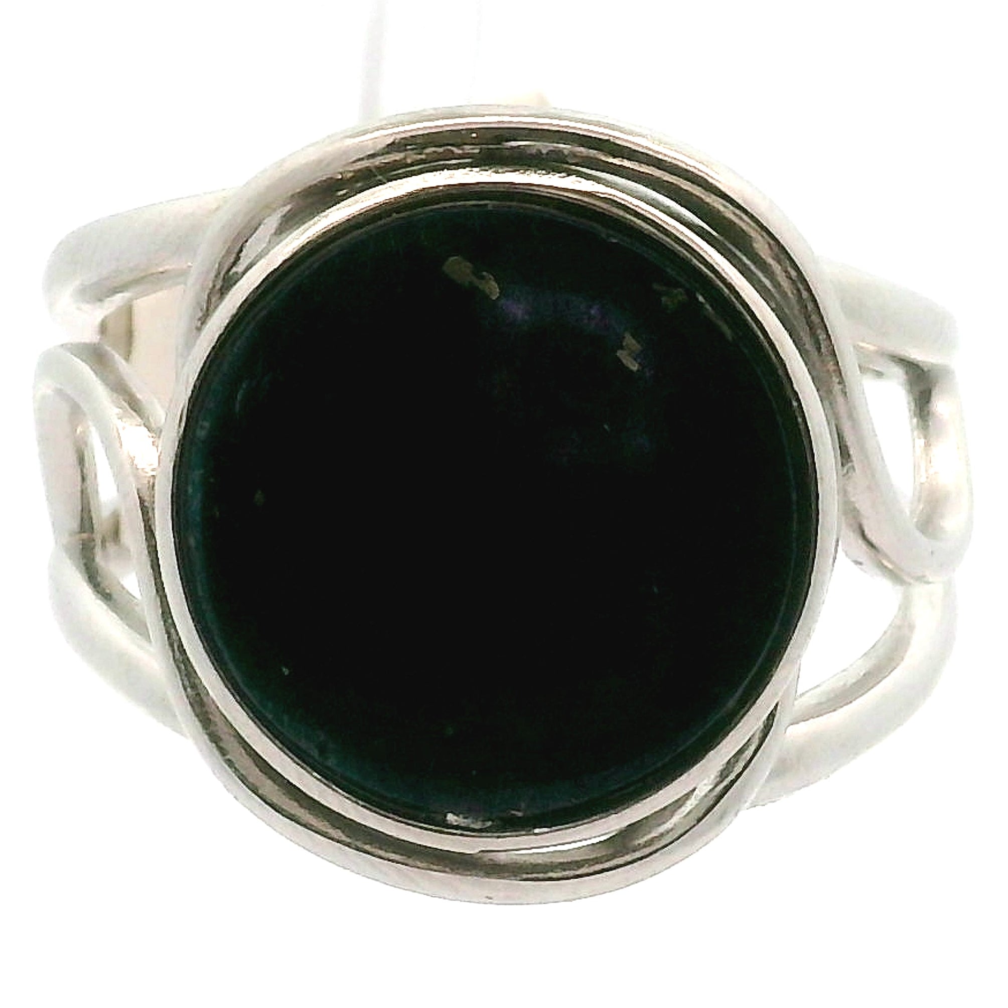 Covellite Cuff Ring .925 Silver for Access to Akashic Records