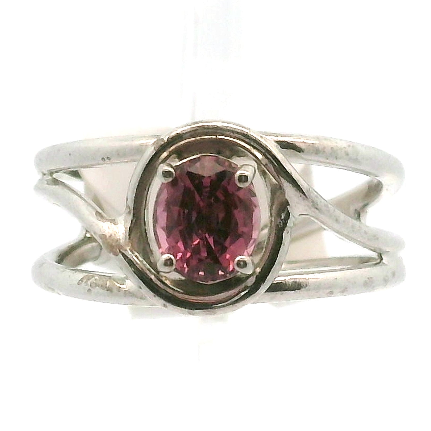 Pink Spinel Adjustable Finger Cuff Ring .925 Silver for Emotional Healing, Love, Loyalty & Motivation