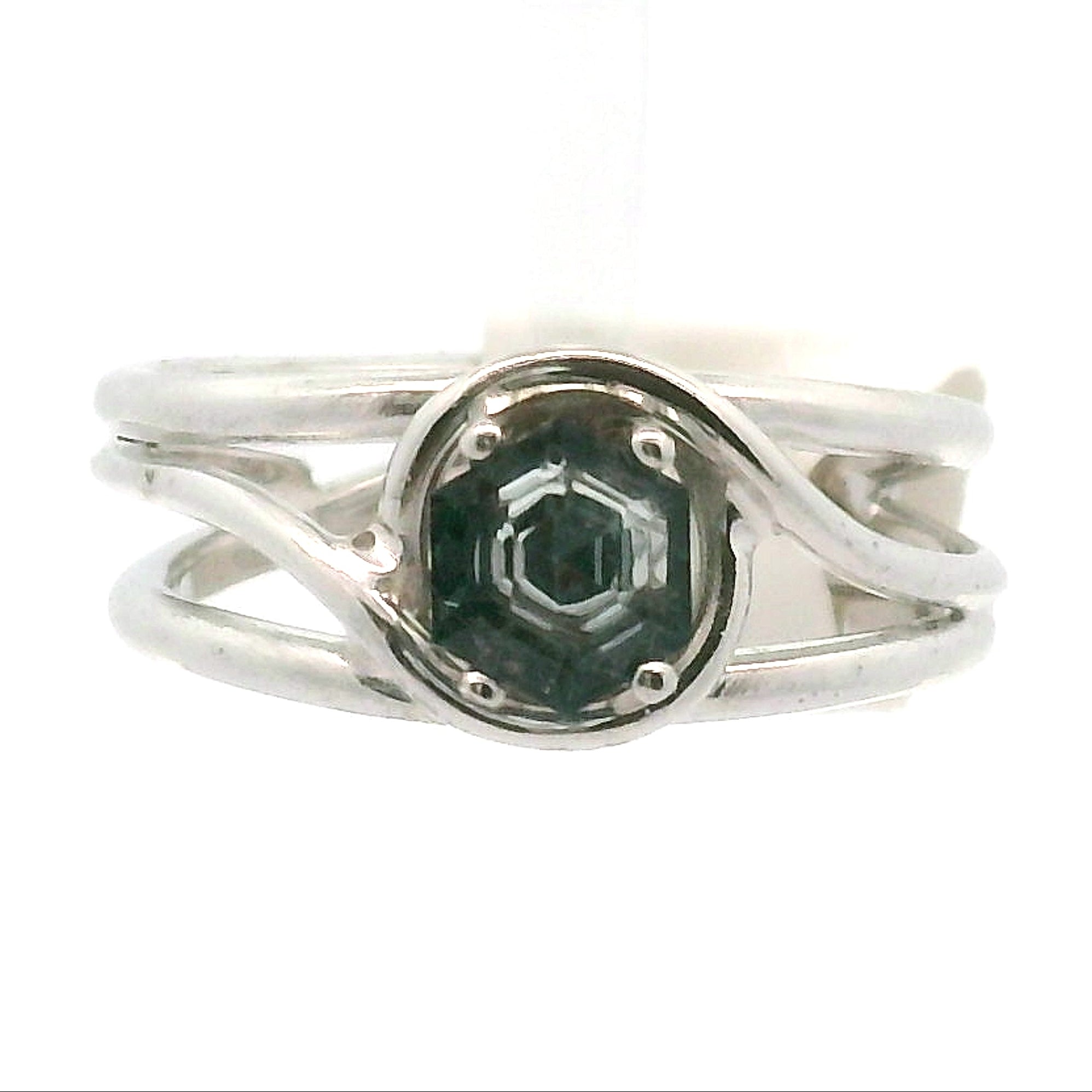 Spinel Cuff Ring .925 Silver for Emotional Healing, Love, Loyalty & Motivation