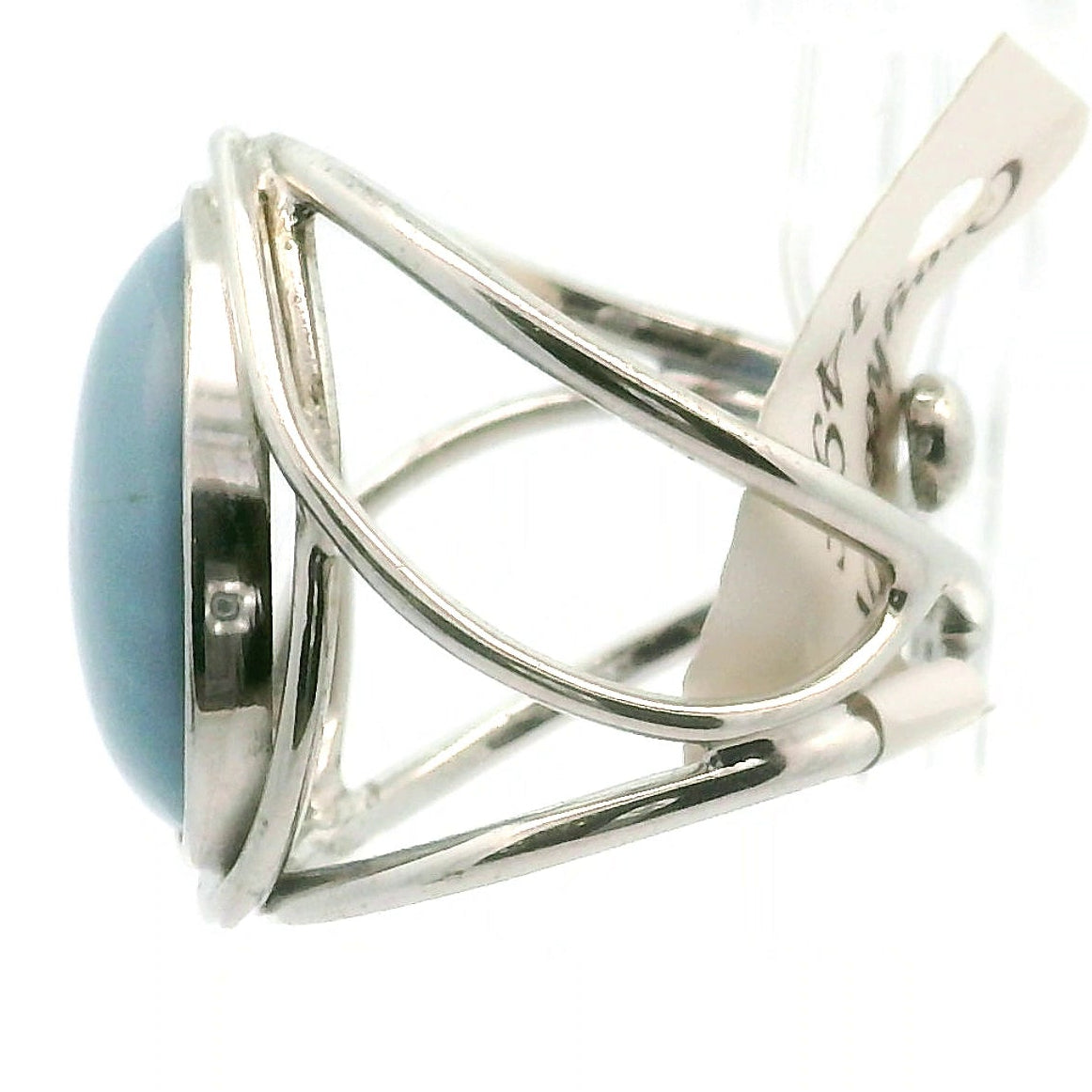 Owyhee Opal Cuff Ring .925 Silver for Emotional Healing and Balance