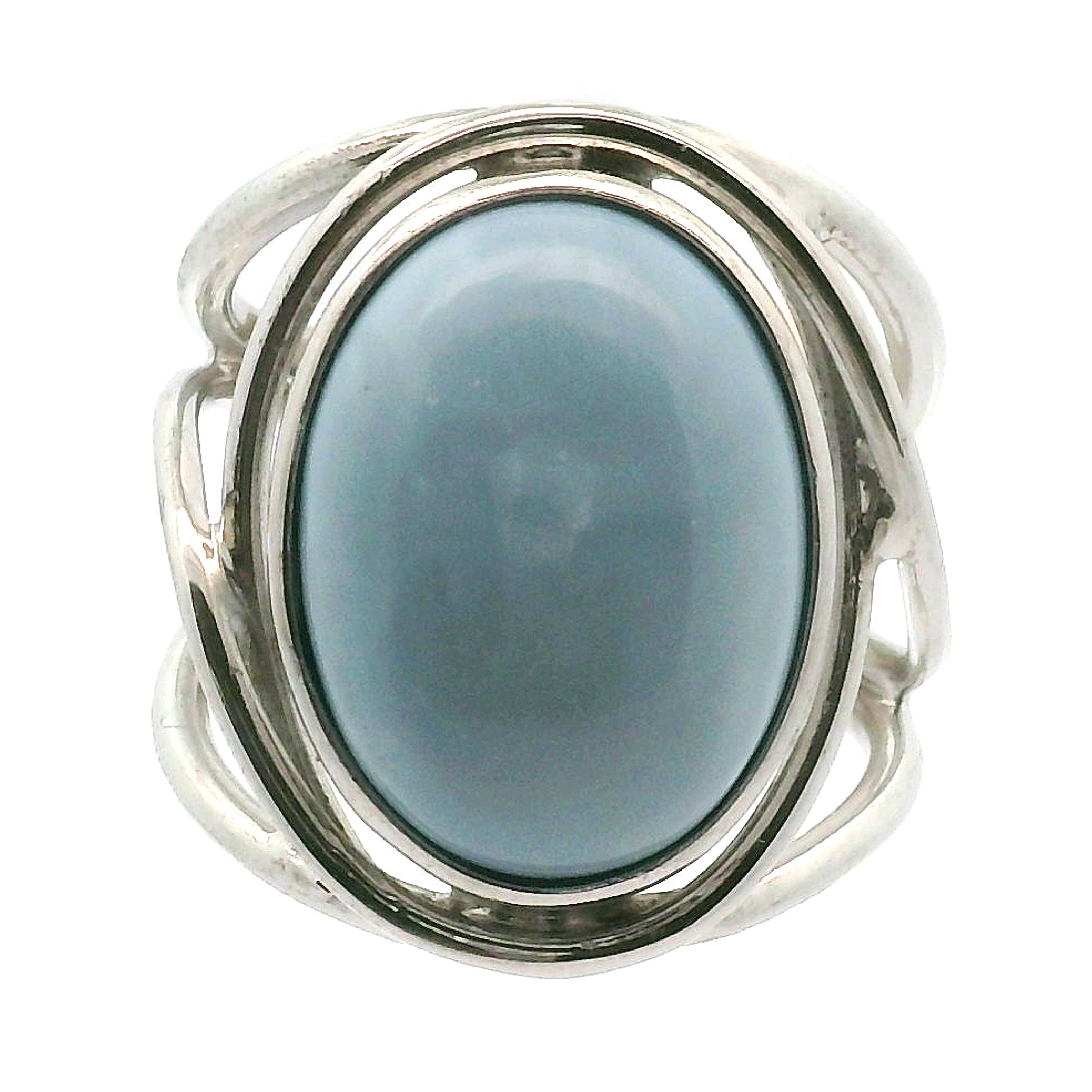 Owyhee Opal Cuff Ring .925 Silver for Emotional Healing and Balance