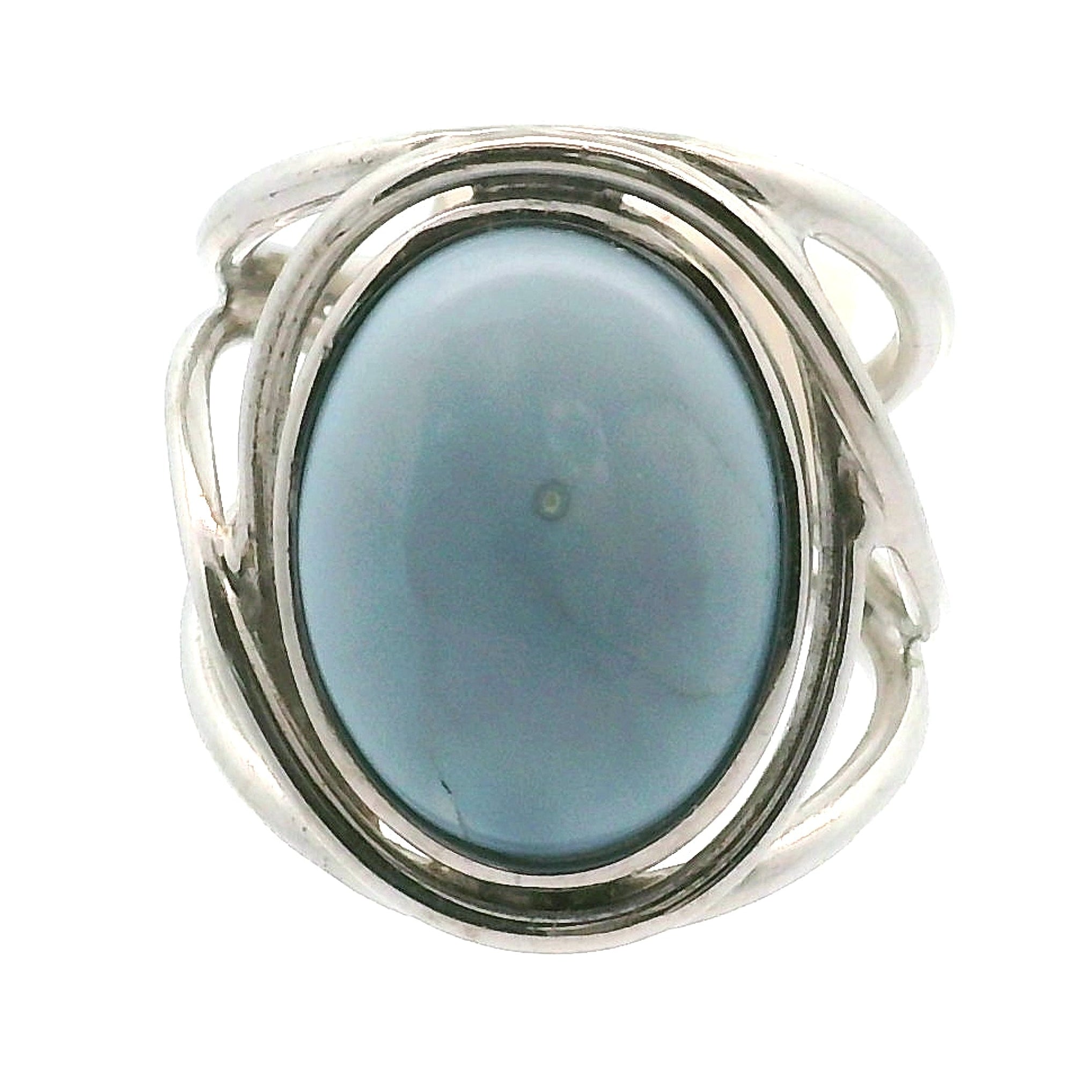 Owyhee Opal Cuff Ring .925 Silver for Emotional Healing and Balance