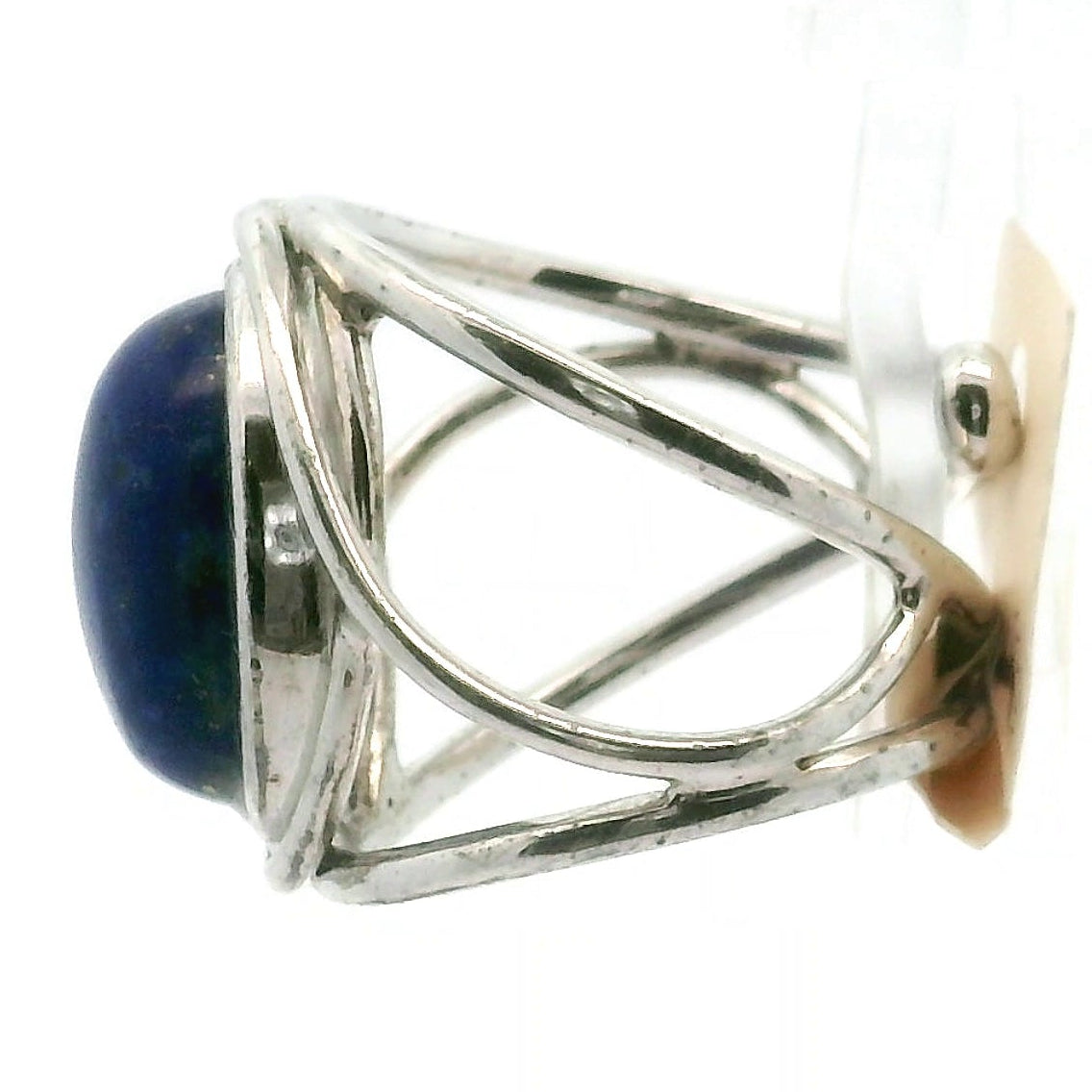 Lapis Lazuli Cuff Ring .925 Silver for Power & Confidence