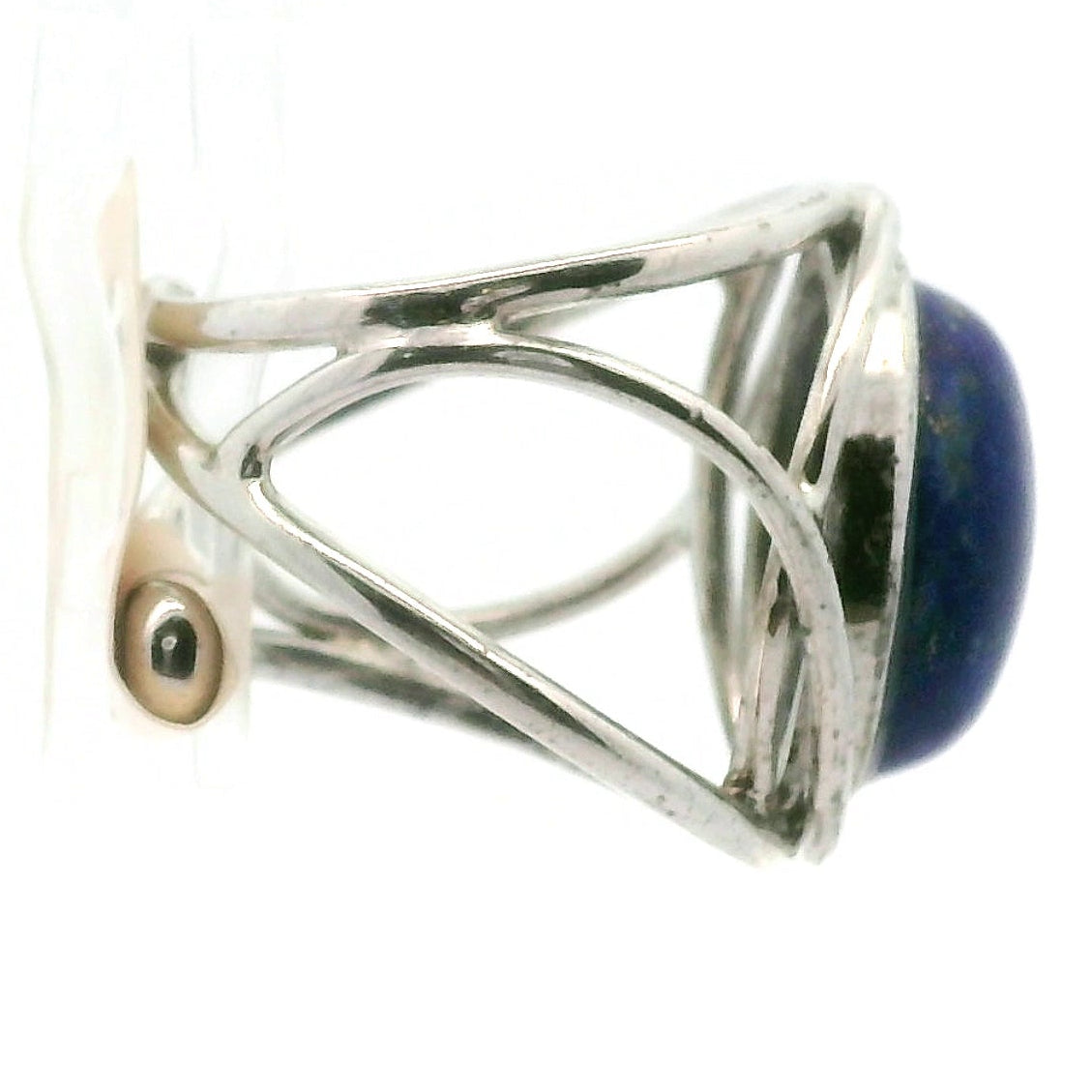 Lapis Lazuli Cuff Ring .925 Silver for Power & Confidence