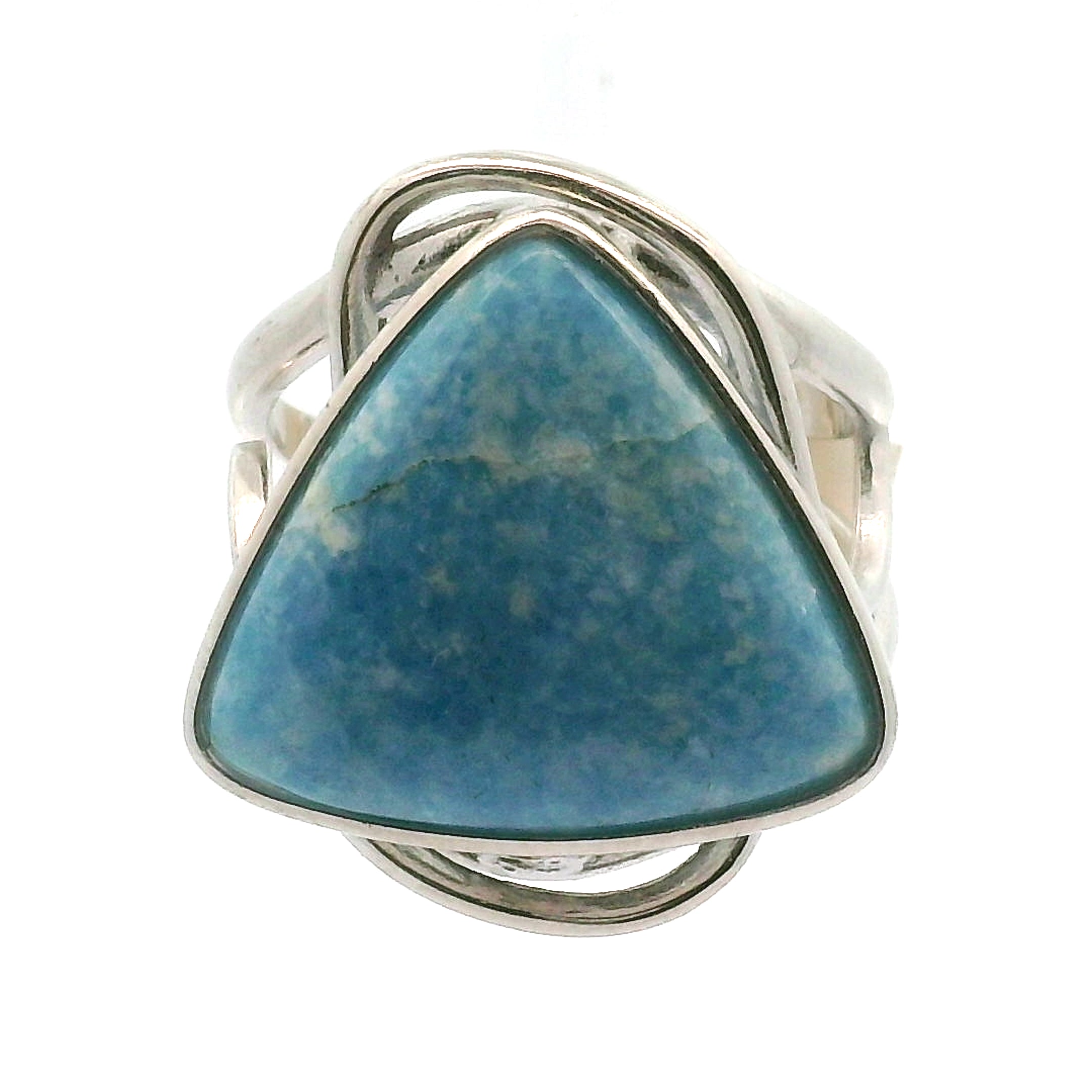 Blue Diopside (Violane) Cuff Ring .925 Silver (High Quality) for Communicating with Angels