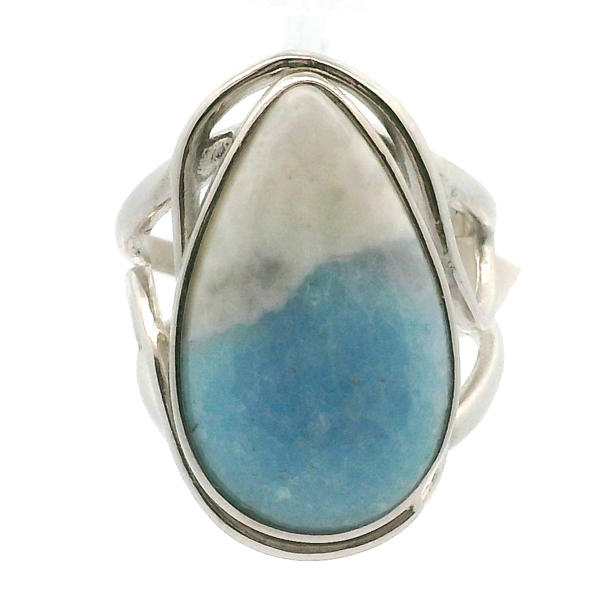 Blue Diopside (Violane) Cuff Ring .925 Silver (High Quality) for Communicating with Angels