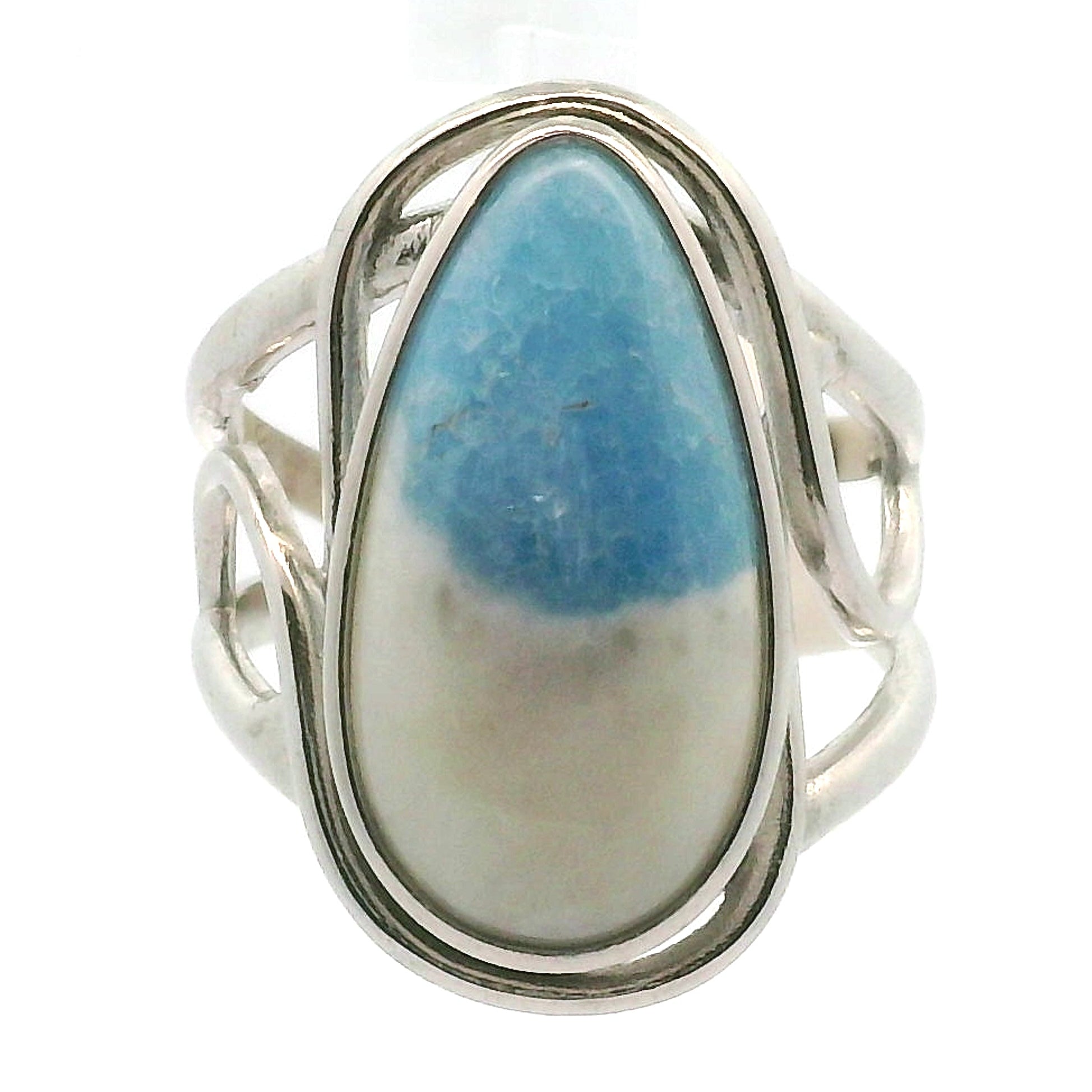 Blue Diopside (Violane) Cuff Ring .925 Silver (High Quality) for Communicating with Angels