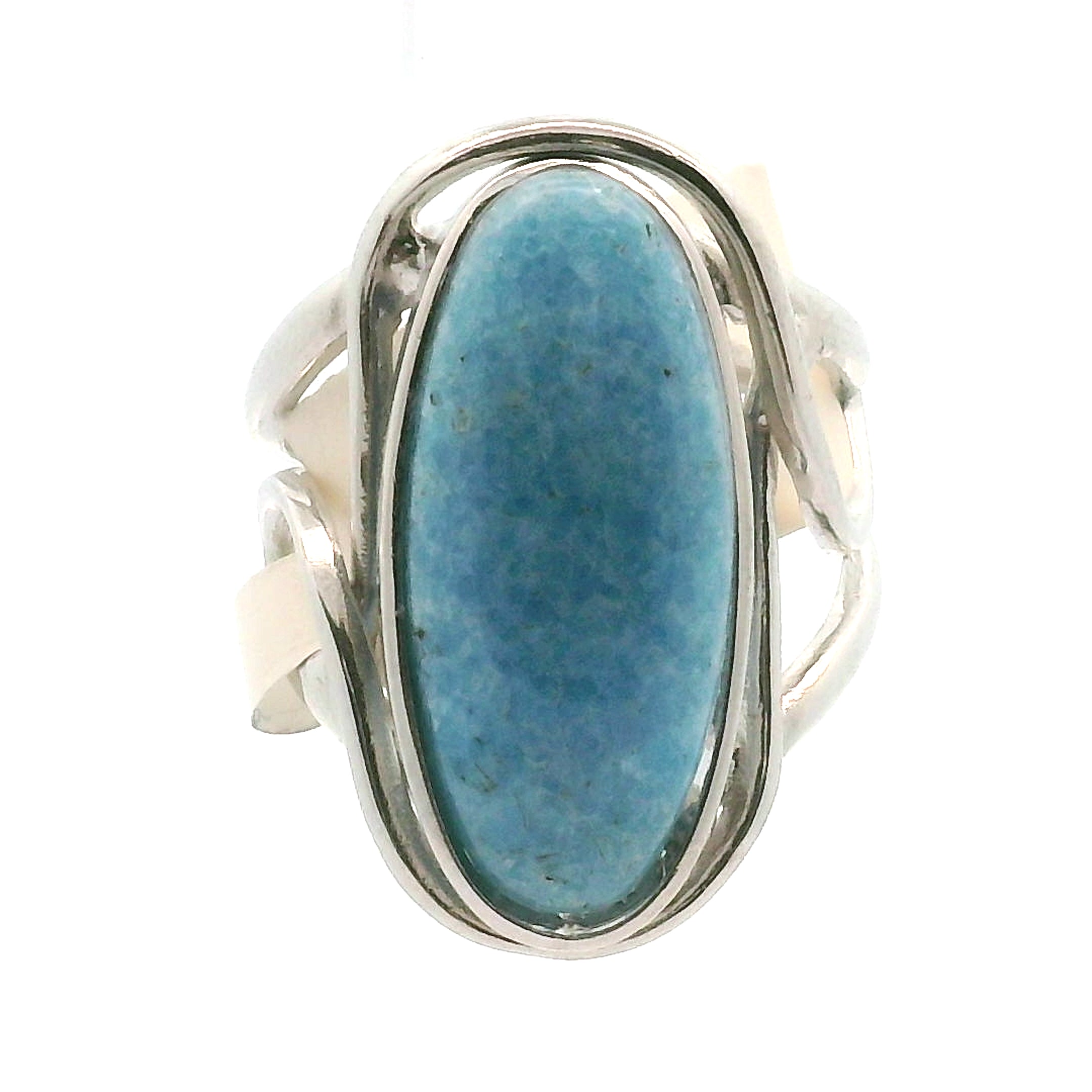 Blue Diopside (Violane) Cuff Ring .925 Silver (High Quality) for Communicating with Angels