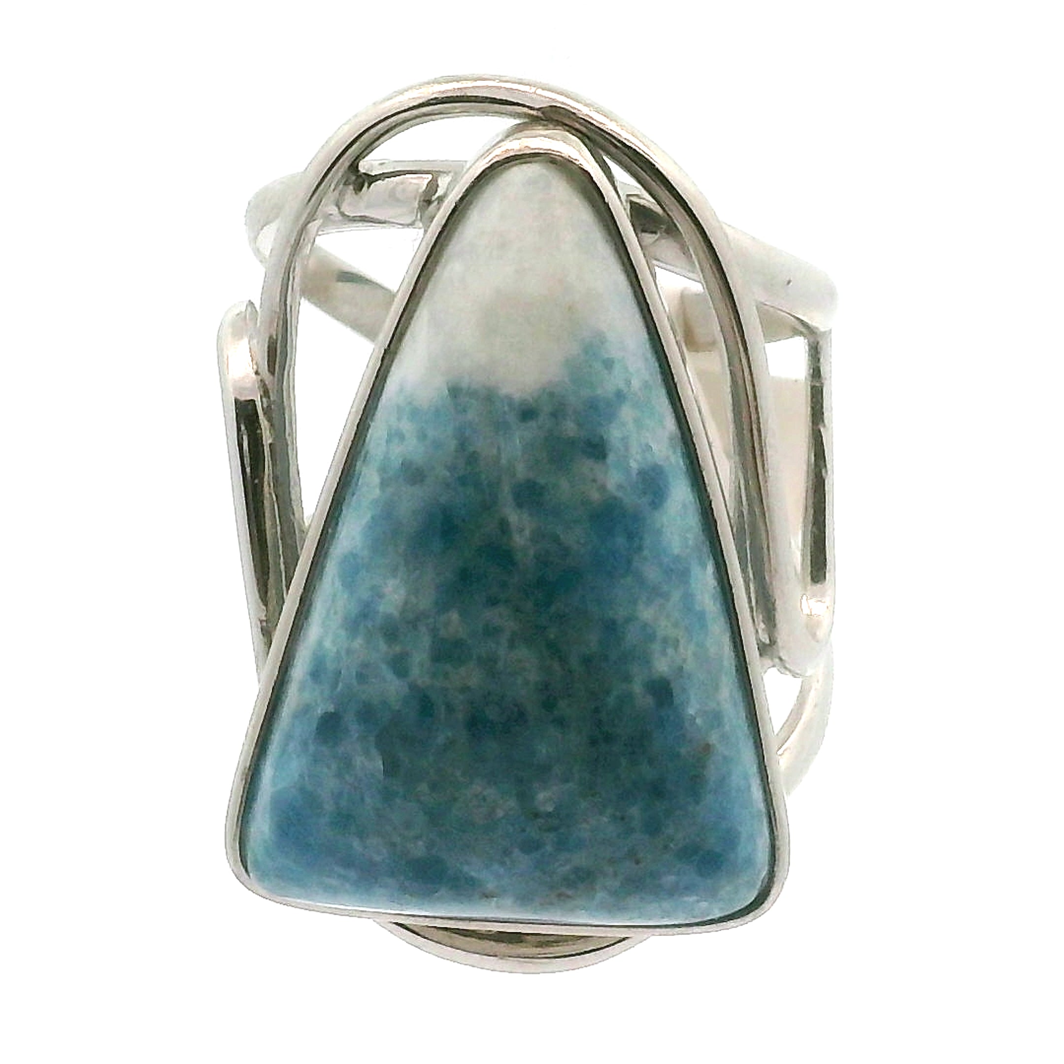 Blue Diopside (Violane) Cuff Ring .925 Silver (High Quality) for Communicating with Angels