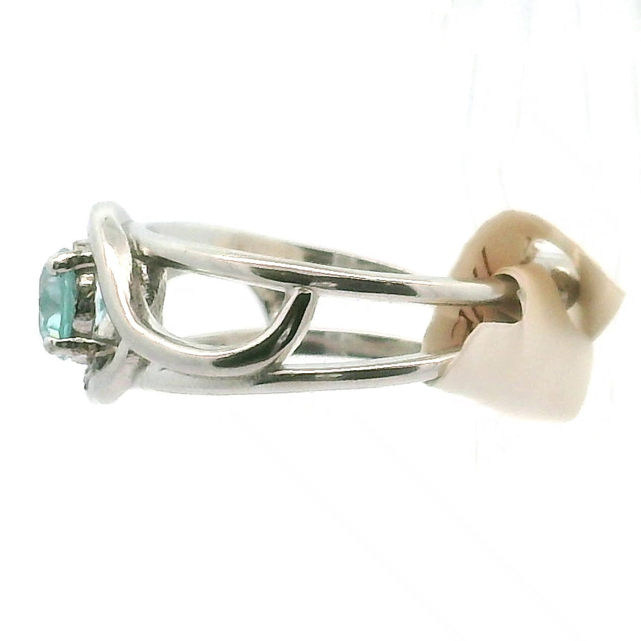 Blue Zircon Cuff Ring .925 Silver for Healing, Enhancing, and Attracting