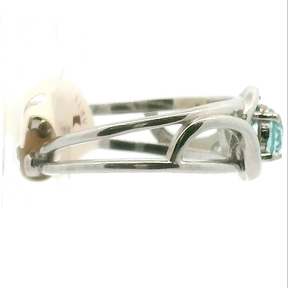 Blue Zircon Cuff Ring .925 Silver for Healing, Enhancing, and Attracting