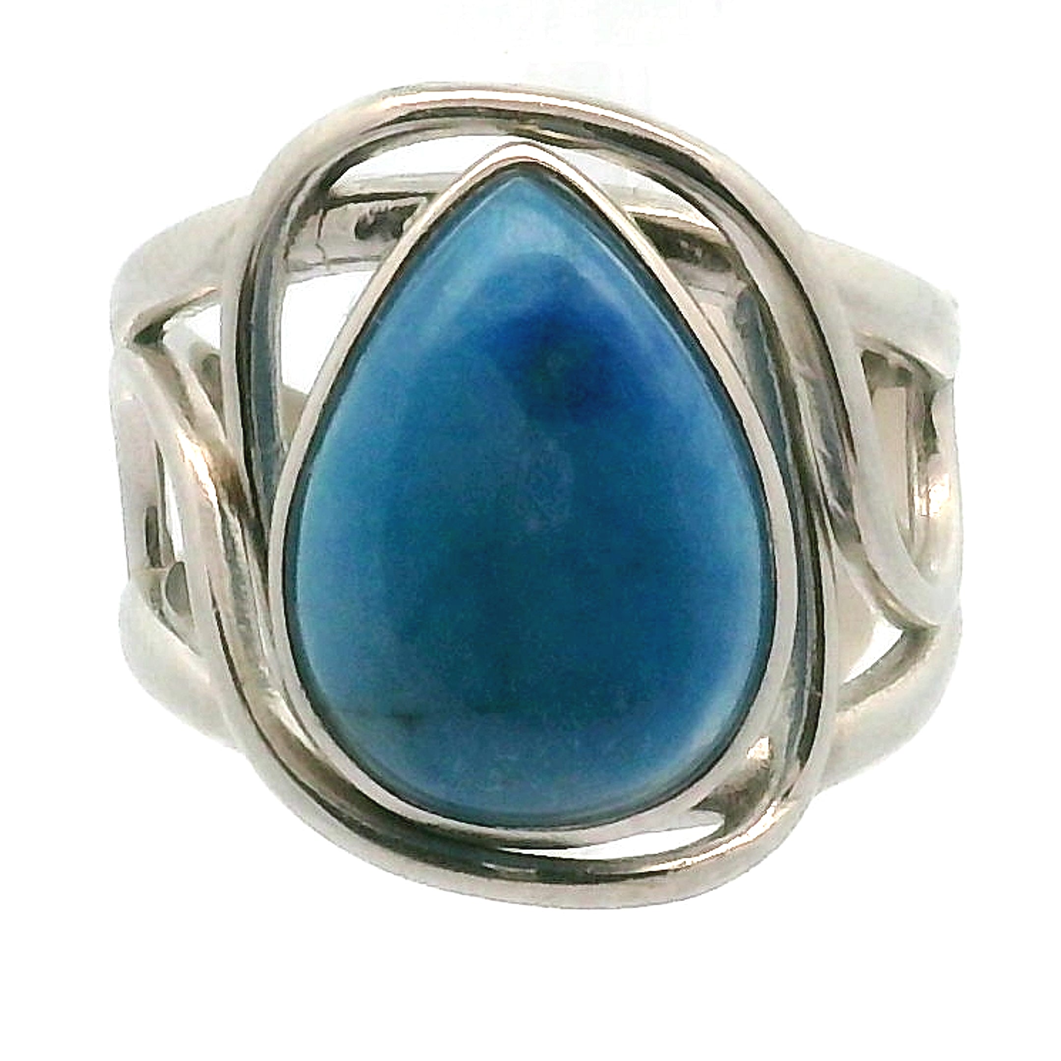 Afghanite Cuff Ring 925 Silver for Accessing the Akashic Records and Psychic Vision