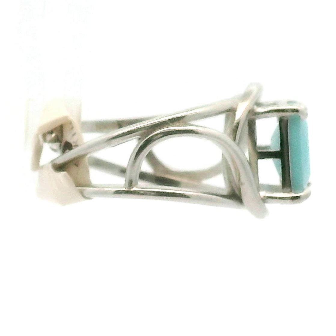 Larimar Cuff Ring .925 Silver for Peace and Tranquility