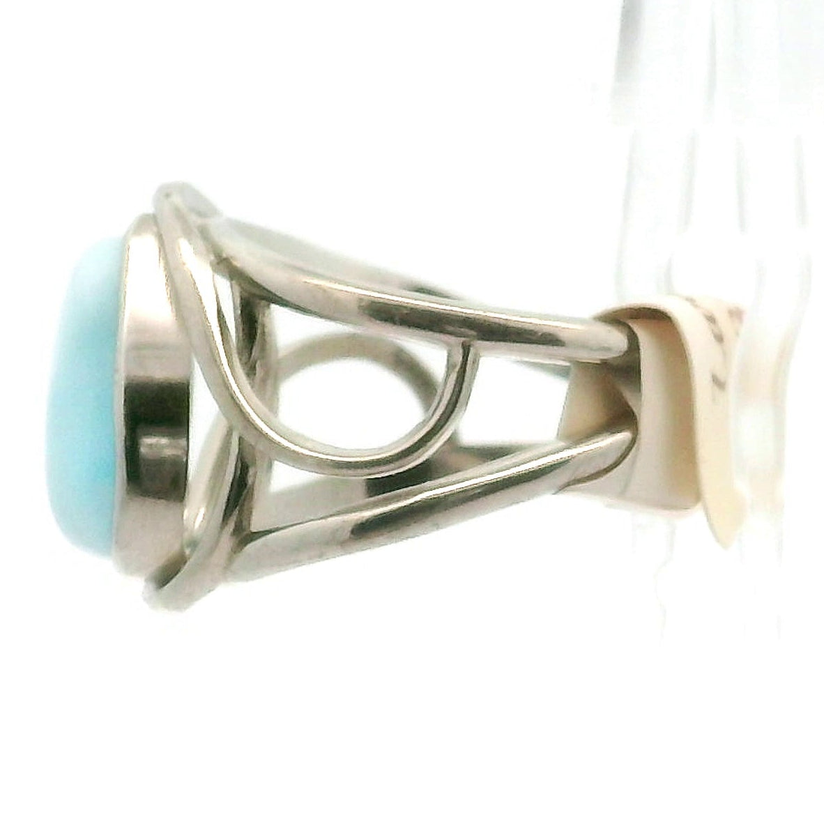 Larimar Midi Cuff Ring .925 Silver for Calmness, Healing, Peace & Tranquility