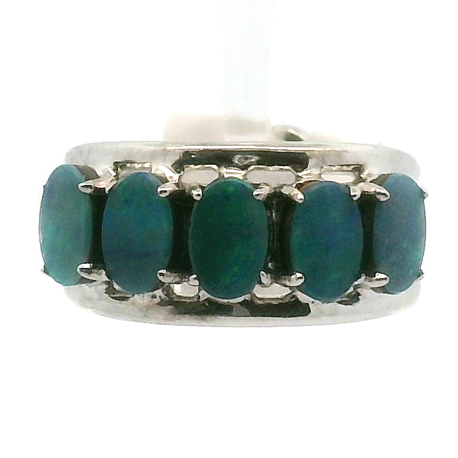 Multi Stone Oval Cut Stacker Cuff Ring .925 Silver for Healing, Intention Setting and Manifesting your Desires