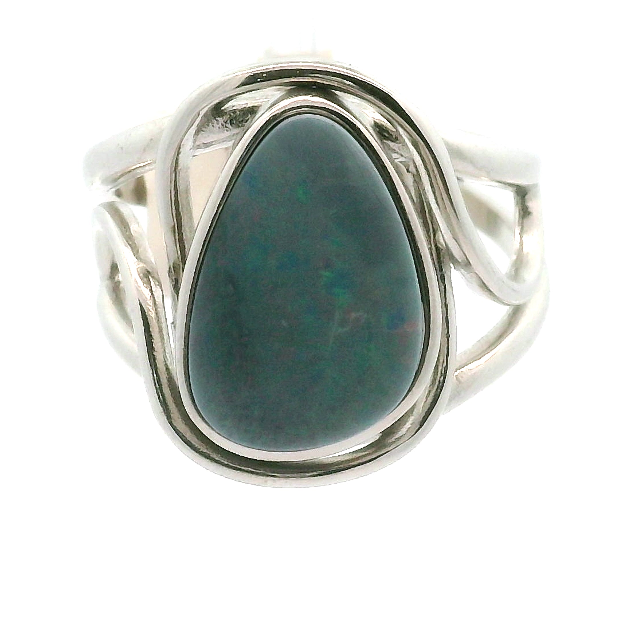 Australian Opal Cuff Ring .925 Silver for Joy and Self Discovery