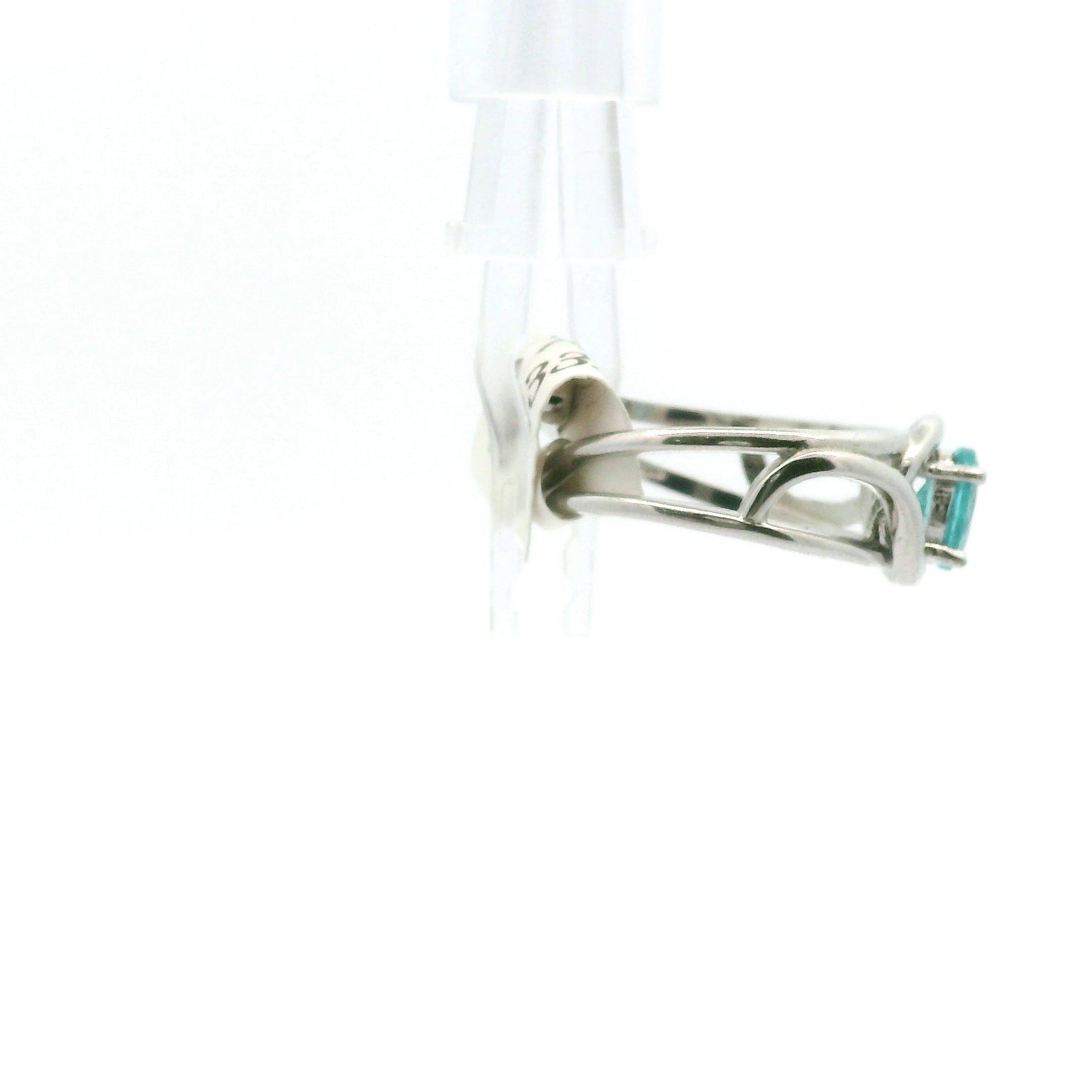 Blue Apatite Cuff Ring .925 Silver for Overall Health and Wellness