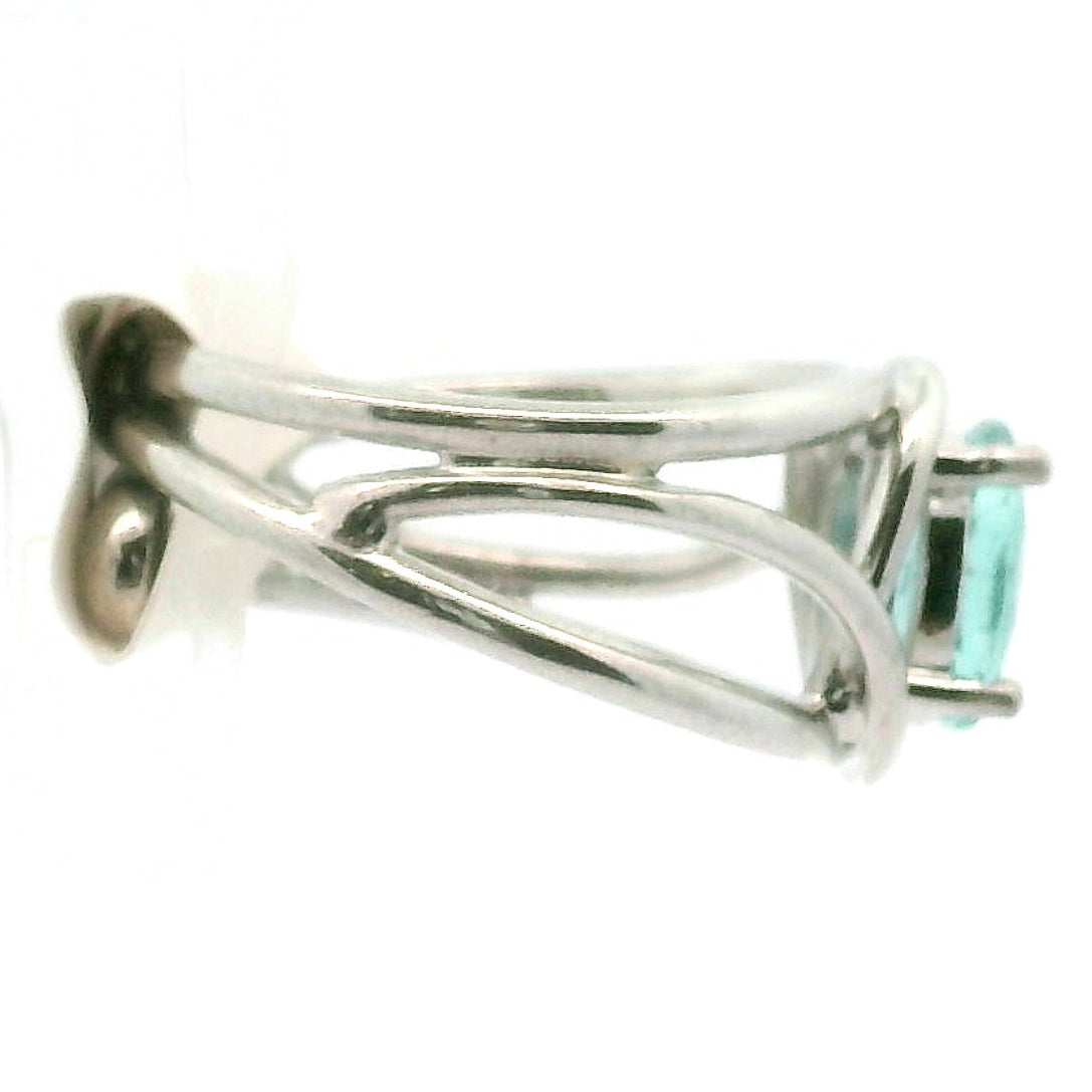 Blue Apatite Midi Cuff Ring .925 Silver for Overall Health and Wellness