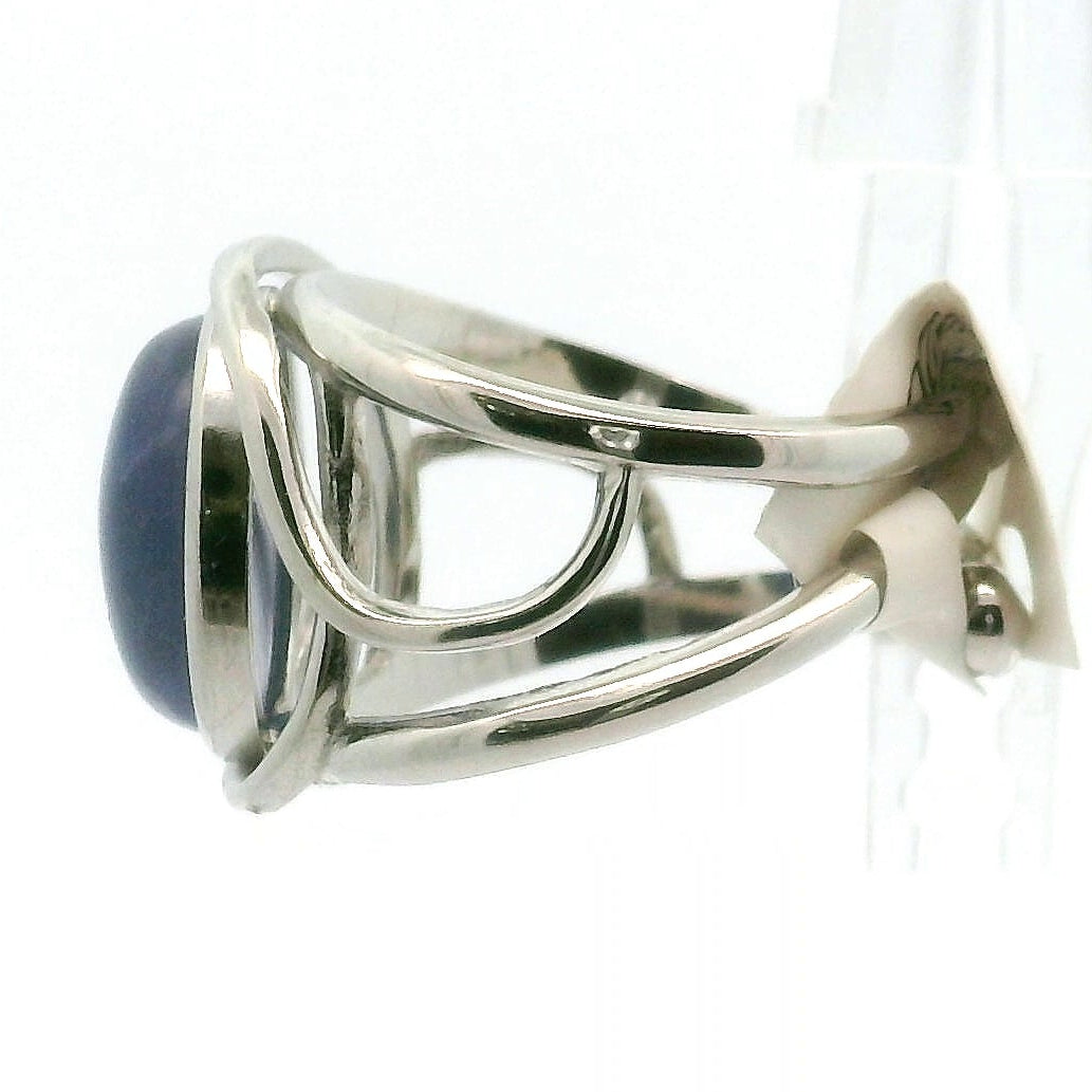 Tanzanite Cuff Ring .925 Silver for Elevating your Consciousness
