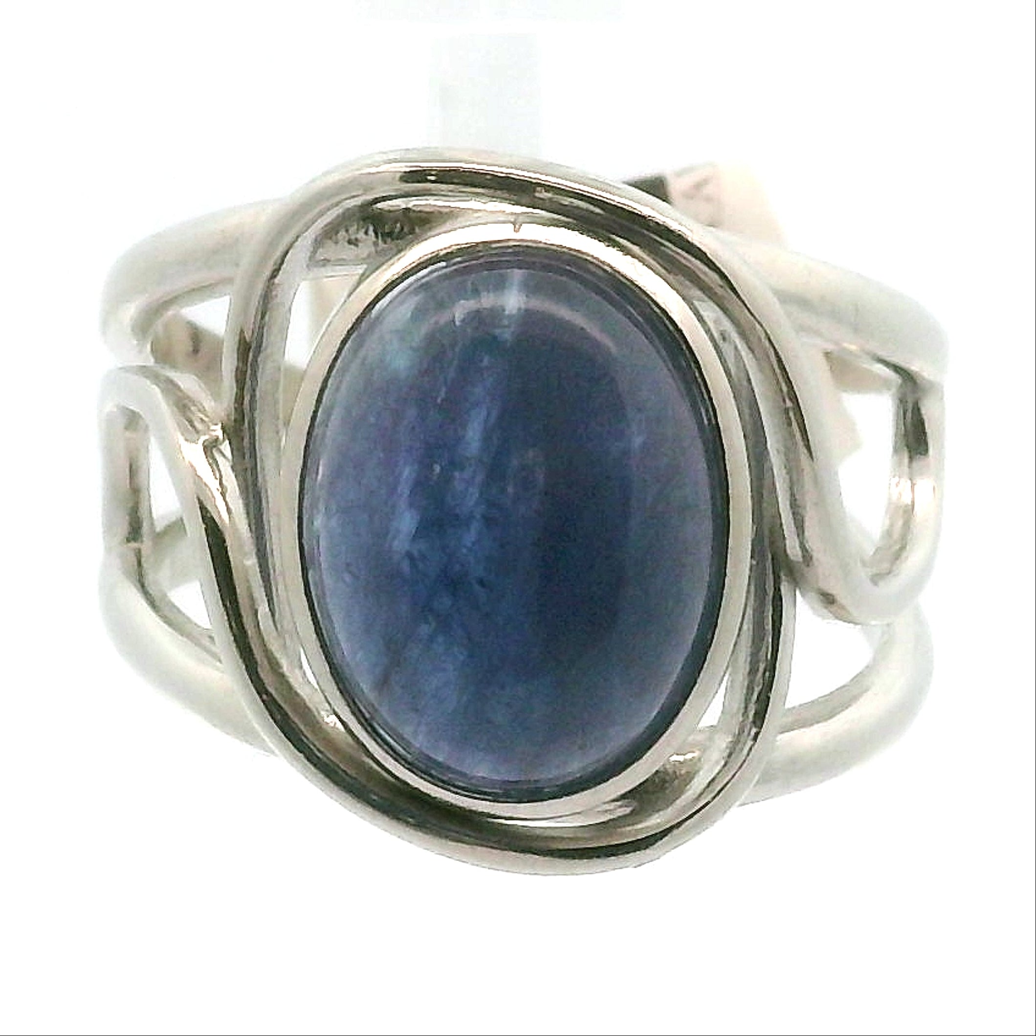 Tanzanite Cuff Ring .925 Silver for Elevating your Consciousness