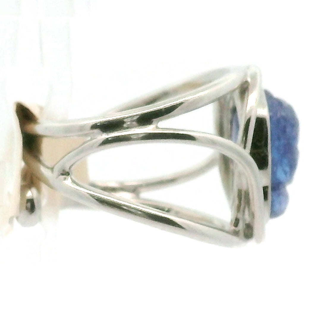 Tanzanite Buddha Ring .925 Silver for Spiritual Evolution