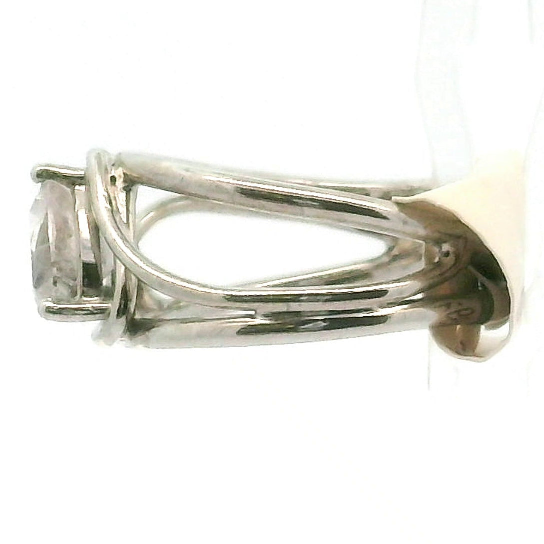 Ethiopian Fluorite Cuff Ring .925 Silver for Clarity and Focus