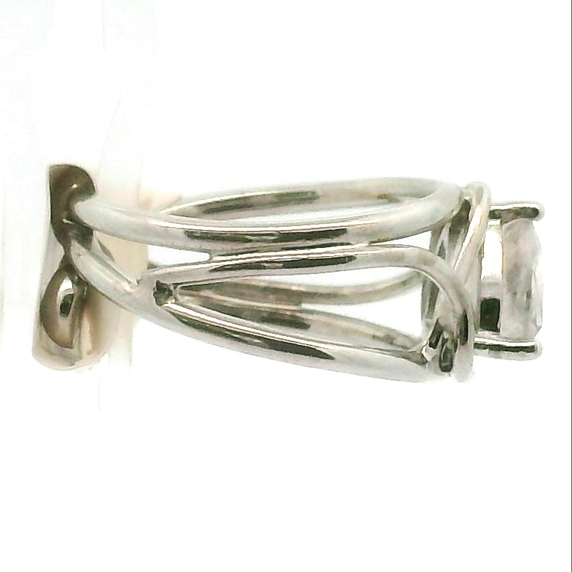 Ethiopian Fluorite Cuff Ring .925 Silver for Clarity and Focus
