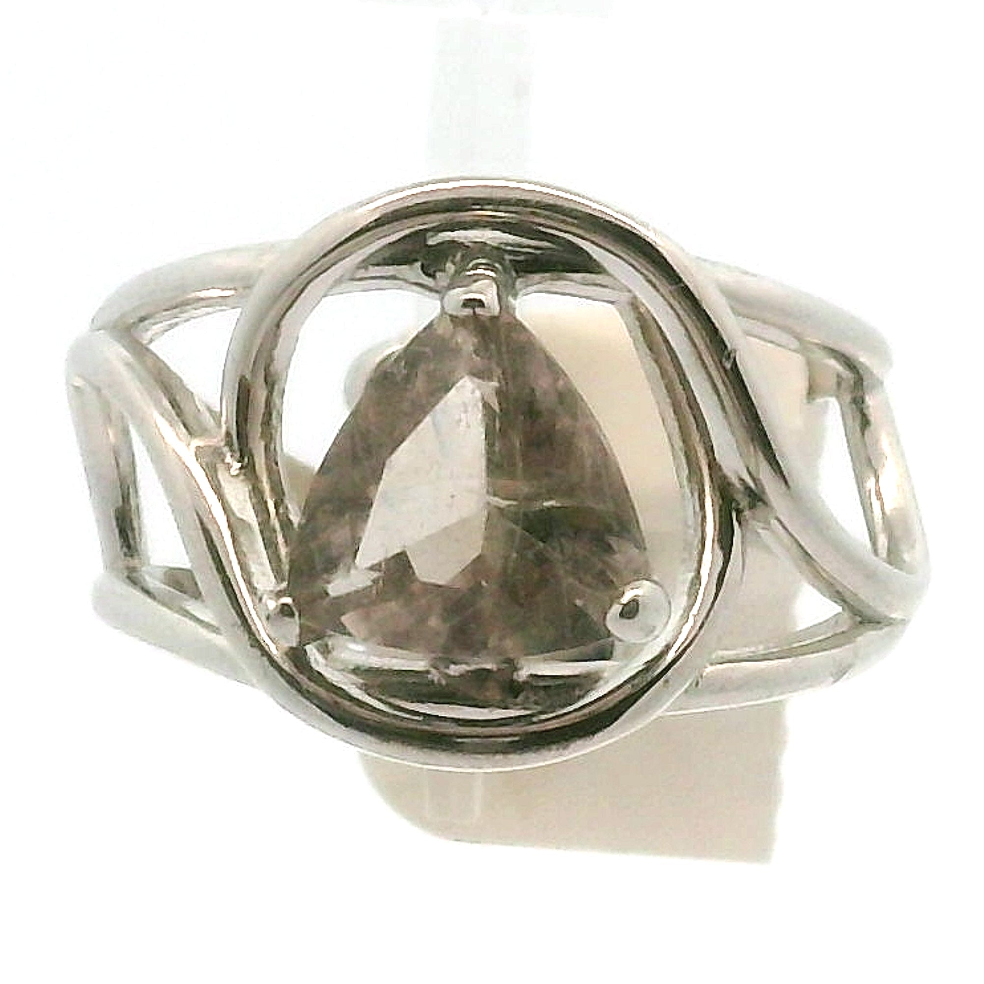 Ethiopian Fluorite Cuff Ring .925 Silver for Clarity and Focus