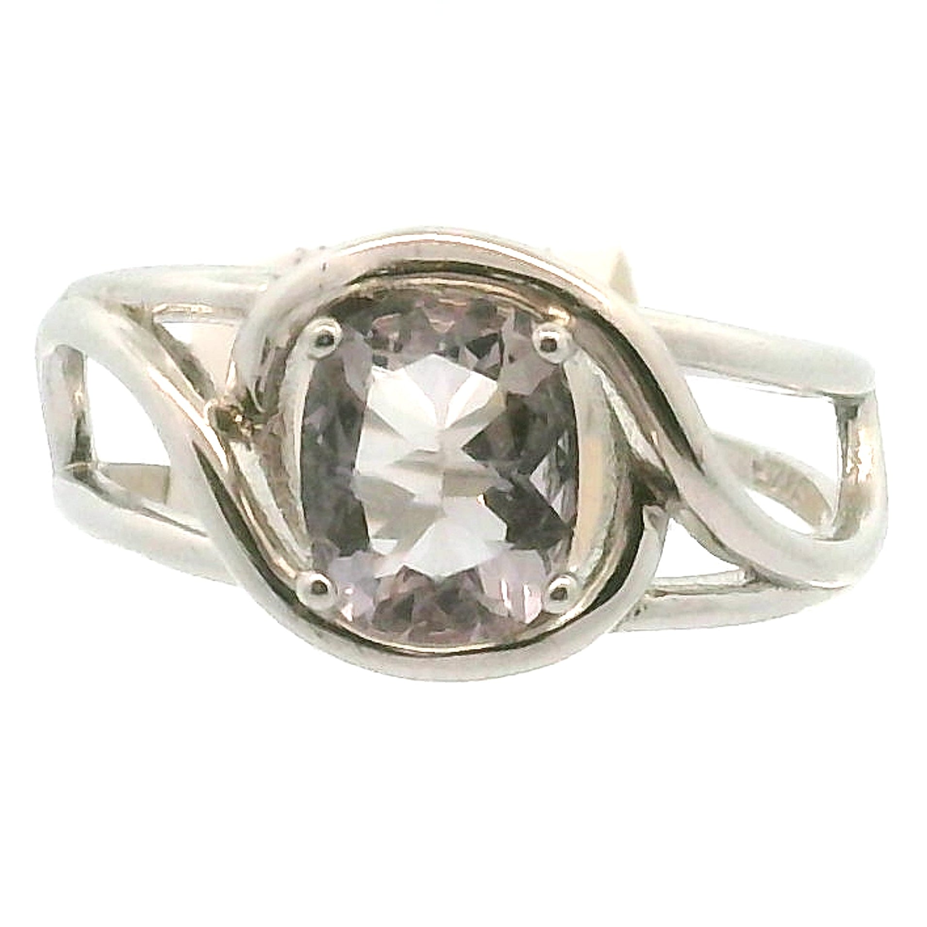 Ethiopian Fluorite Cuff Ring .925 Silver for Clarity and Focus