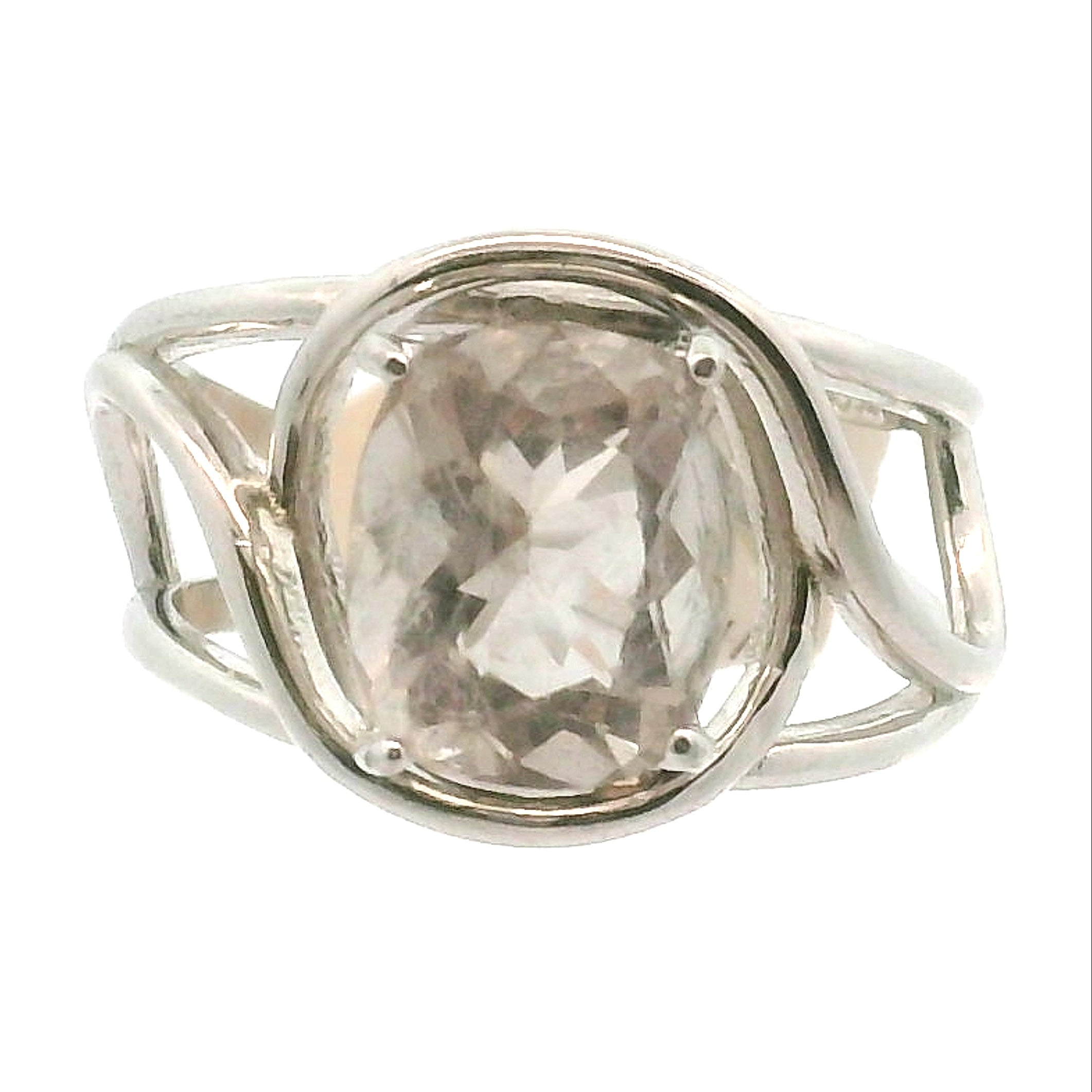 Ethiopian Fluorite Cuff Ring .925 Silver for Clarity and Focus