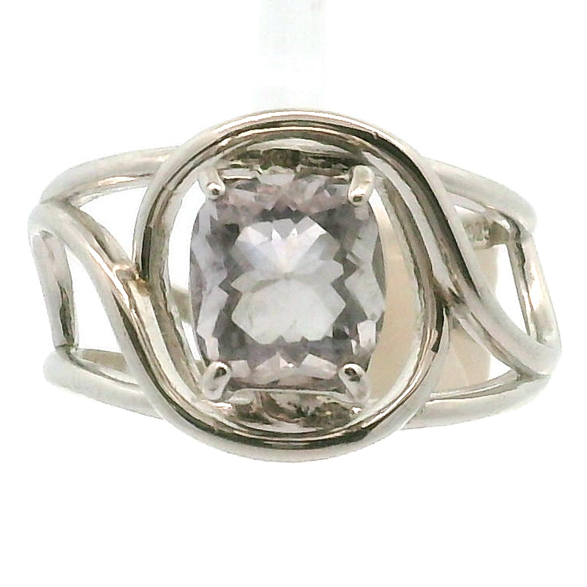 Ethiopian Fluorite Cuff Ring .925 Silver for Clarity and Focus