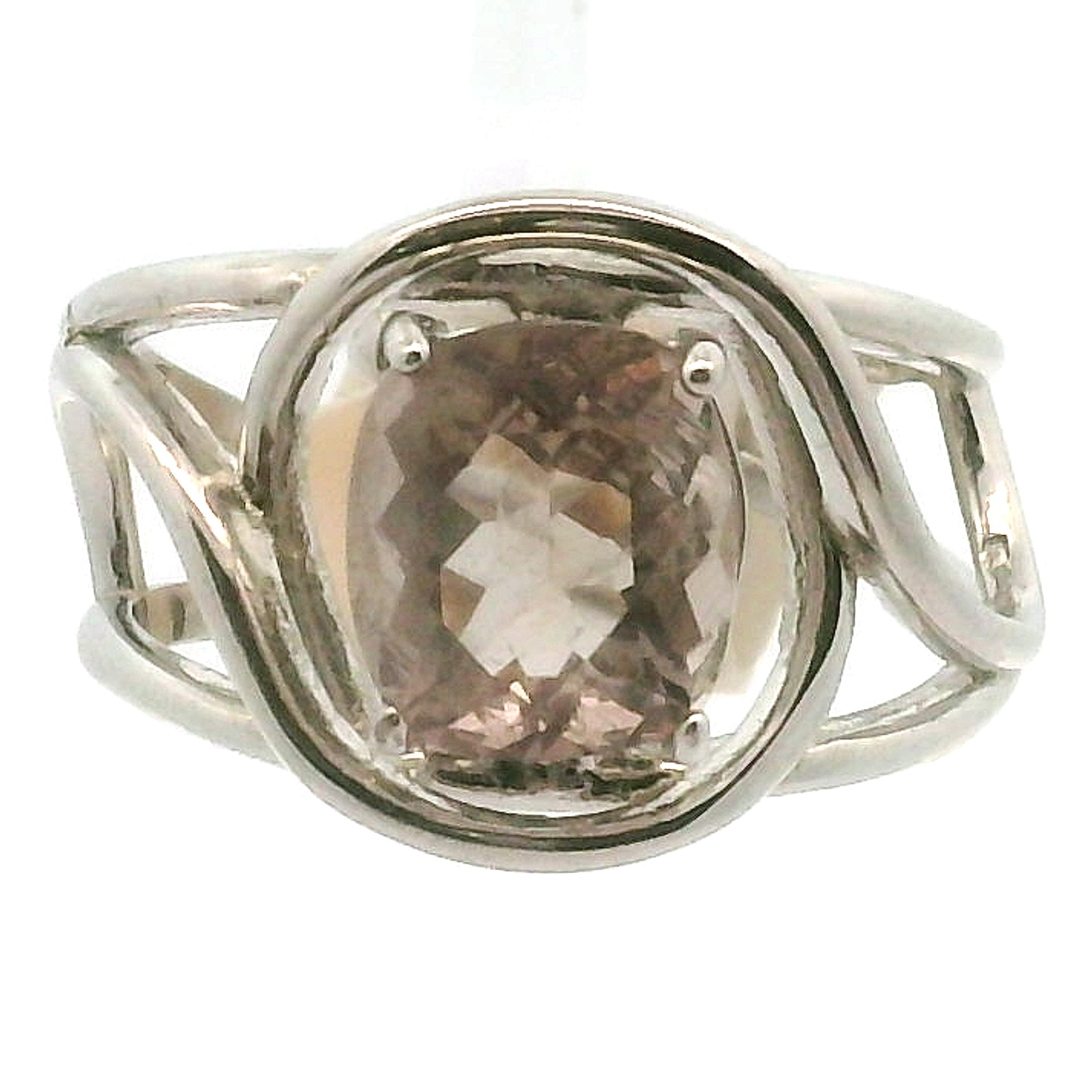 Ethiopian Fluorite Cuff Ring .925 Silver for Clarity and Focus