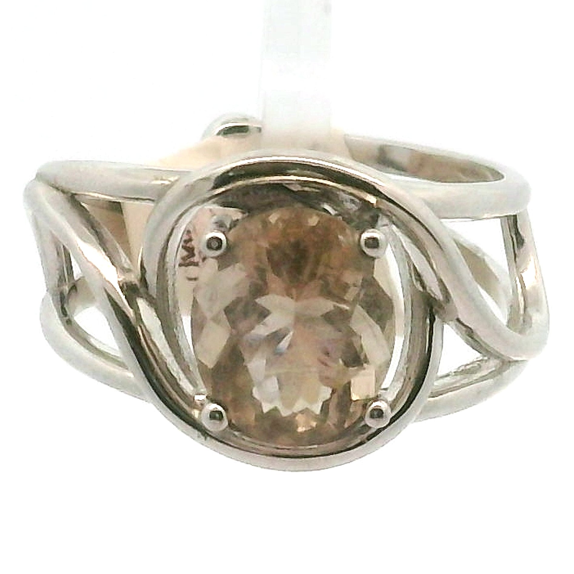 Ethiopian Fluorite Cuff Ring .925 Silver for Clarity and Focus
